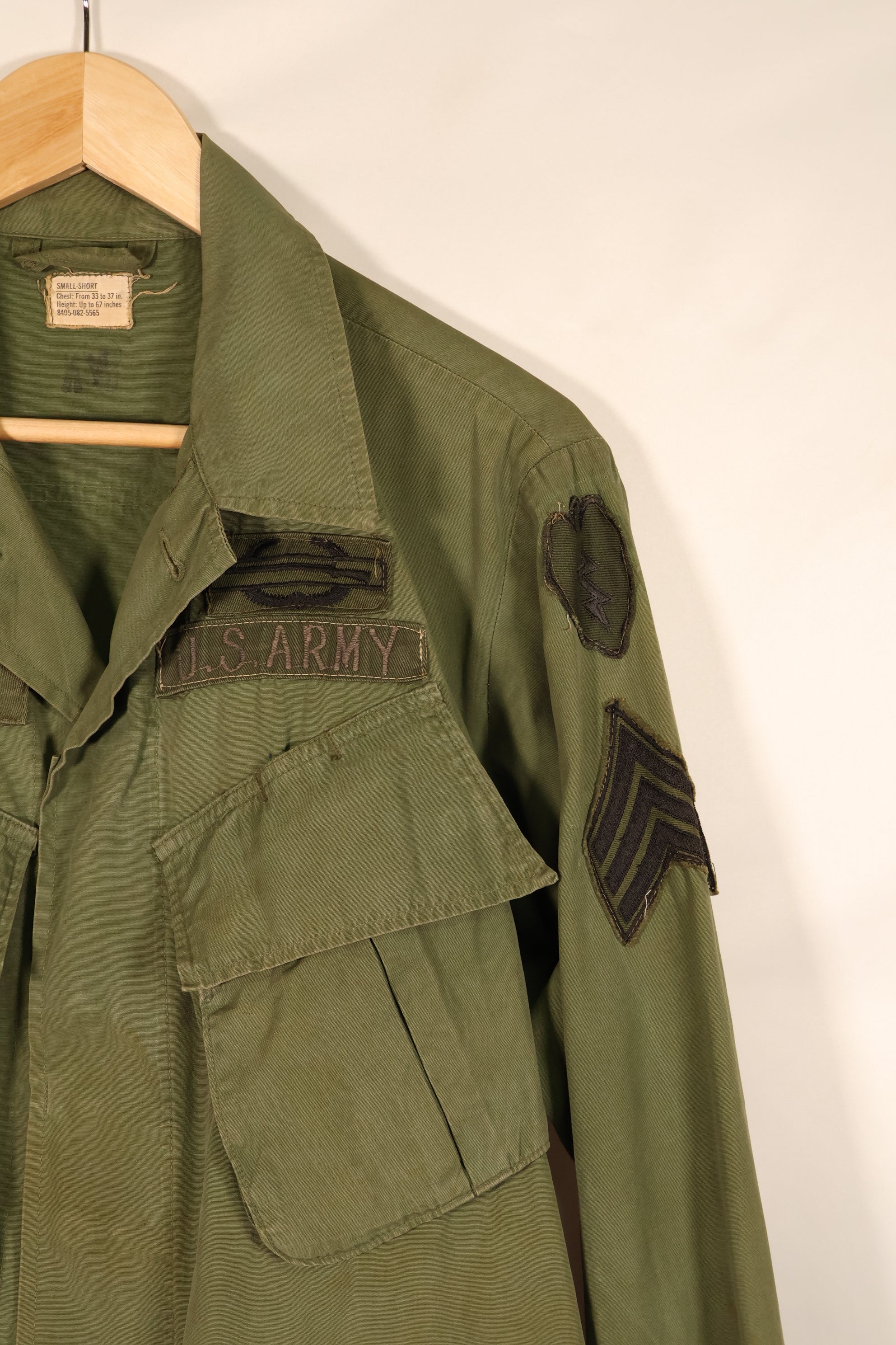 1967年契約　S-S　3rd Model ジャングルファティーグ　ジャケット　25歩兵師団パッチ　中古品