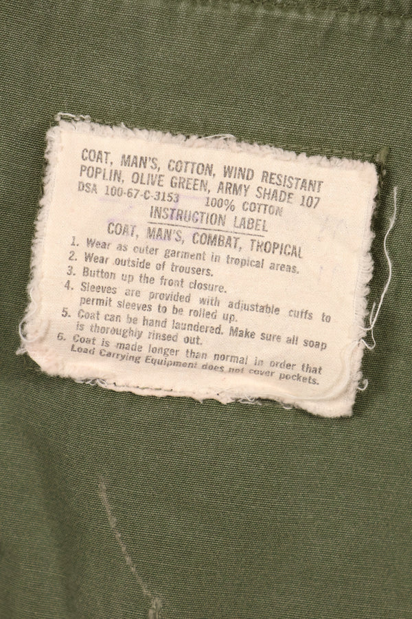 1967年契約　M-S　ノンリップストップ　3rd Model ジャングルファティーグ　ジャケット　テープ付　中古品
