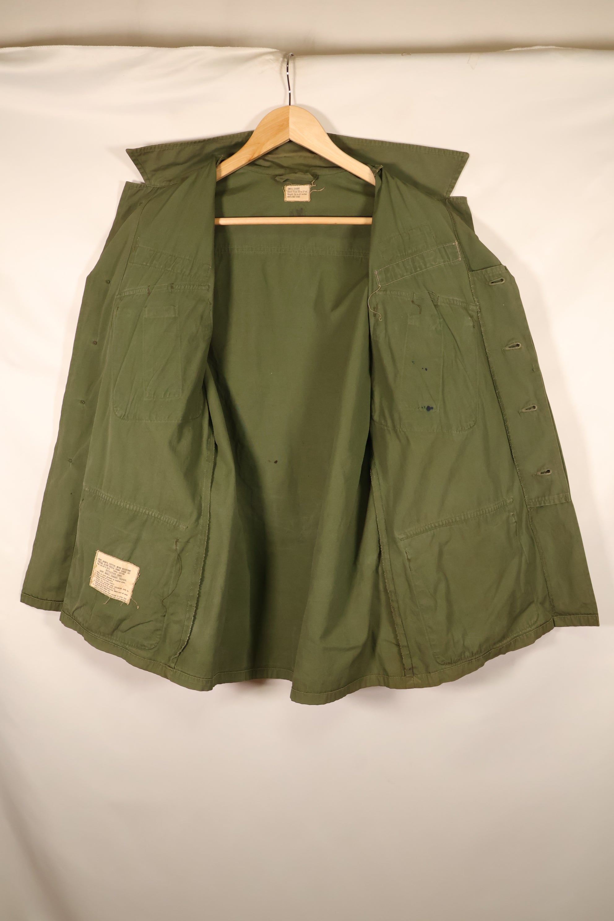 1967年契約　S-S　3rd Model ジャングルファティーグ　ジャケット　25歩兵師団パッチ　中古品