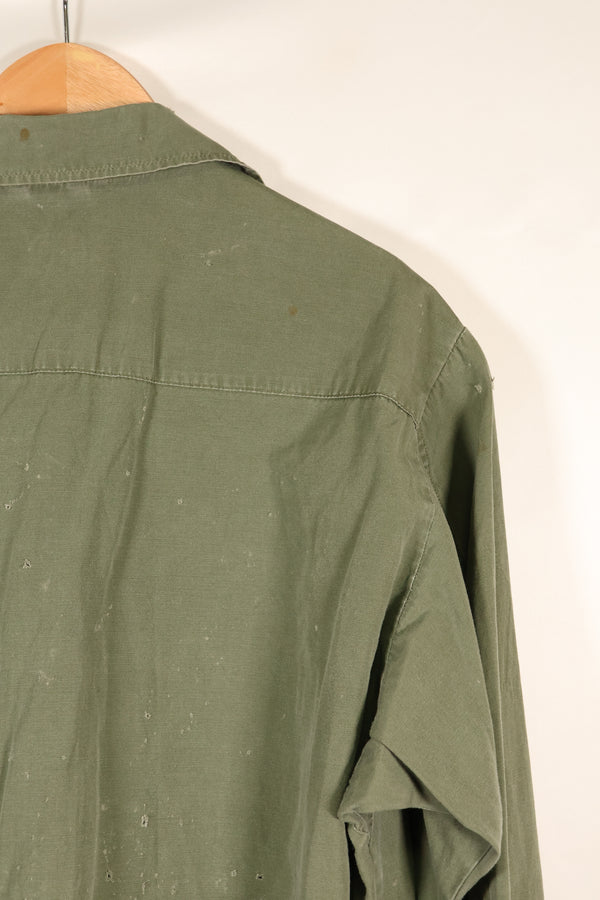 1967年契約　M-S　ノンリップストップ　3rd Model ジャングルファティーグ　ジャケット　テープ付　中古品