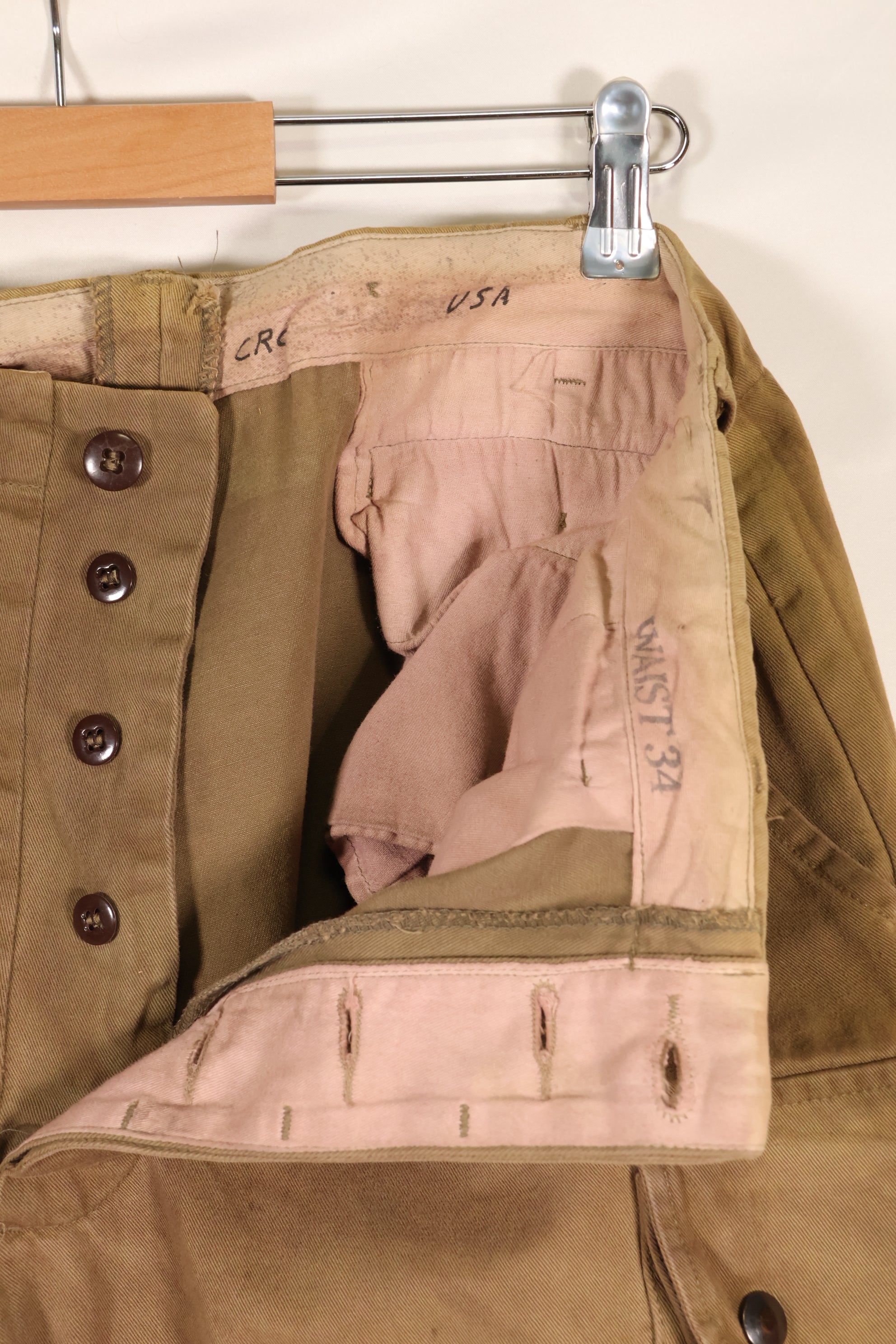 映画衣装　大きめ　映画衣装 プライベートライアン　アメリカ軍　M42 ジャンプパンツ　中古品  B