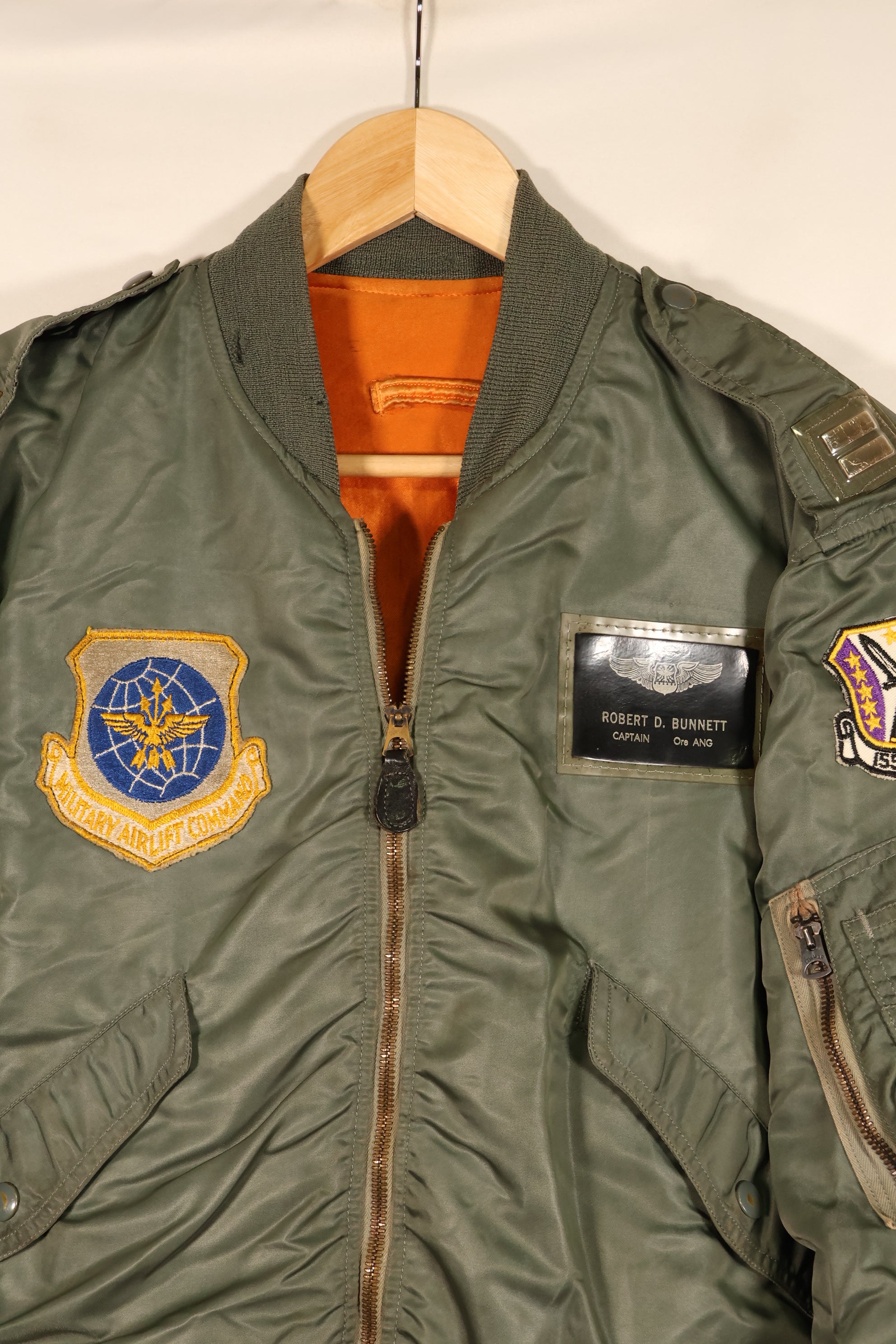 1960年契約　MEDIUM　アメリカ空軍 USAF　L-2B　フライトジャケット　パッチ初付　中古品