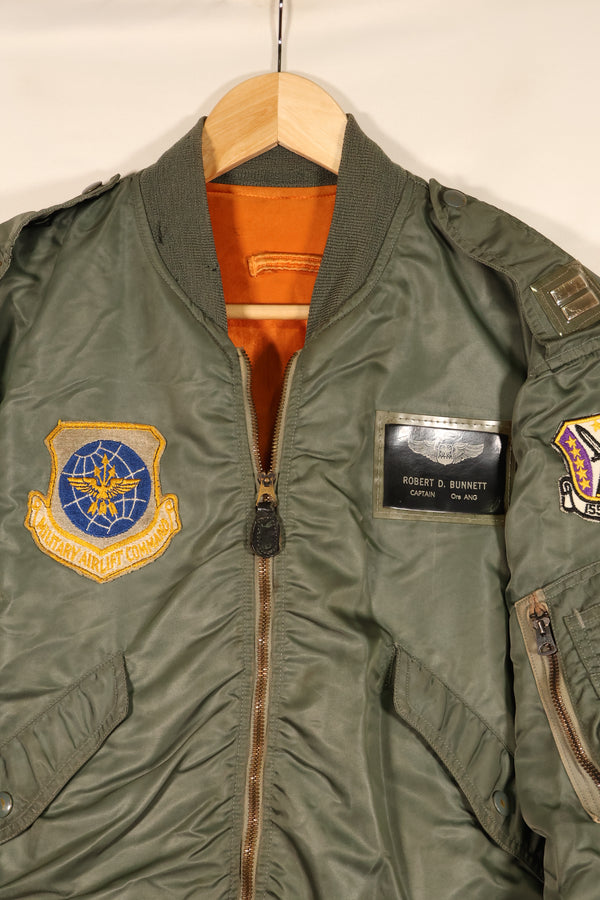 1960年契約　MEDIUM　アメリカ空軍 USAF　L-2B　フライトジャケット　パッチ初付　中古品