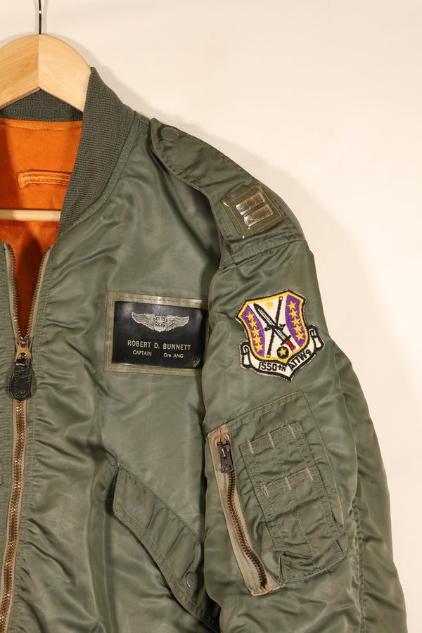 1960年契約　MEDIUM　アメリカ空軍 USAF　L-2B　フライトジャケット　パッチ初付　中古品