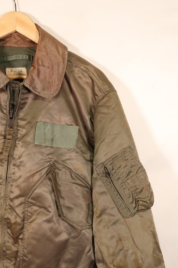 1986年契約　MEDIUM　アメリカ海軍　CWU-45P　インターメディエイトゾーン　フライトジャケット　中古品