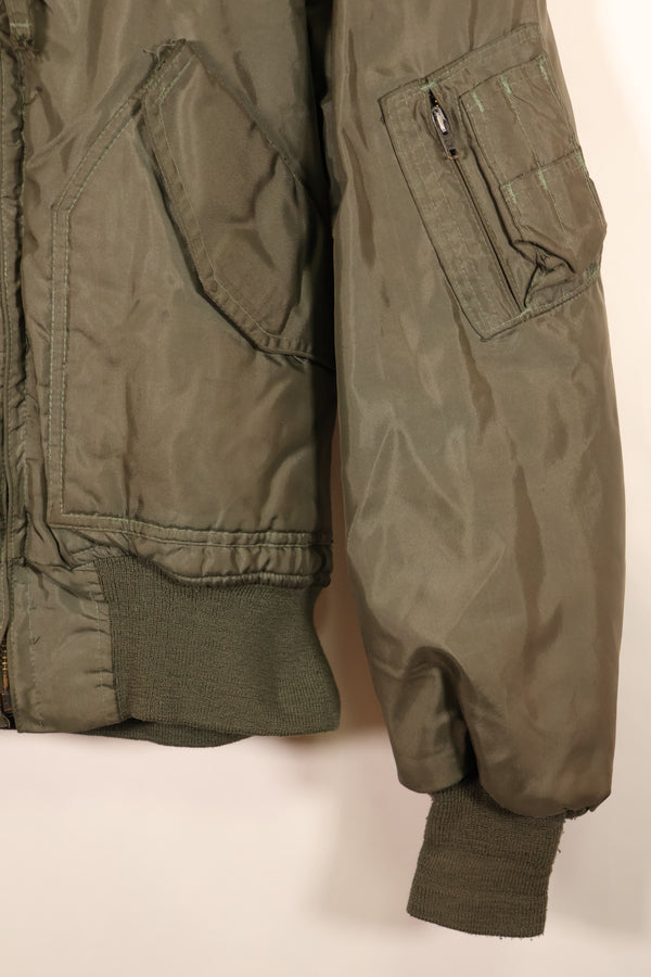 推定1980年代後半　S〜Mサイズ　アメリカ海軍　CWU-45P　インターメディエイト　フライトジャケット　中古品