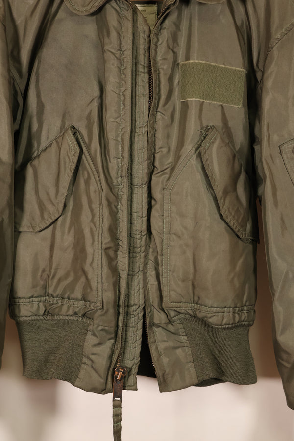 推定1980年代後半　S〜Mサイズ　アメリカ海軍　CWU-45P　インターメディエイト　フライトジャケット　中古品