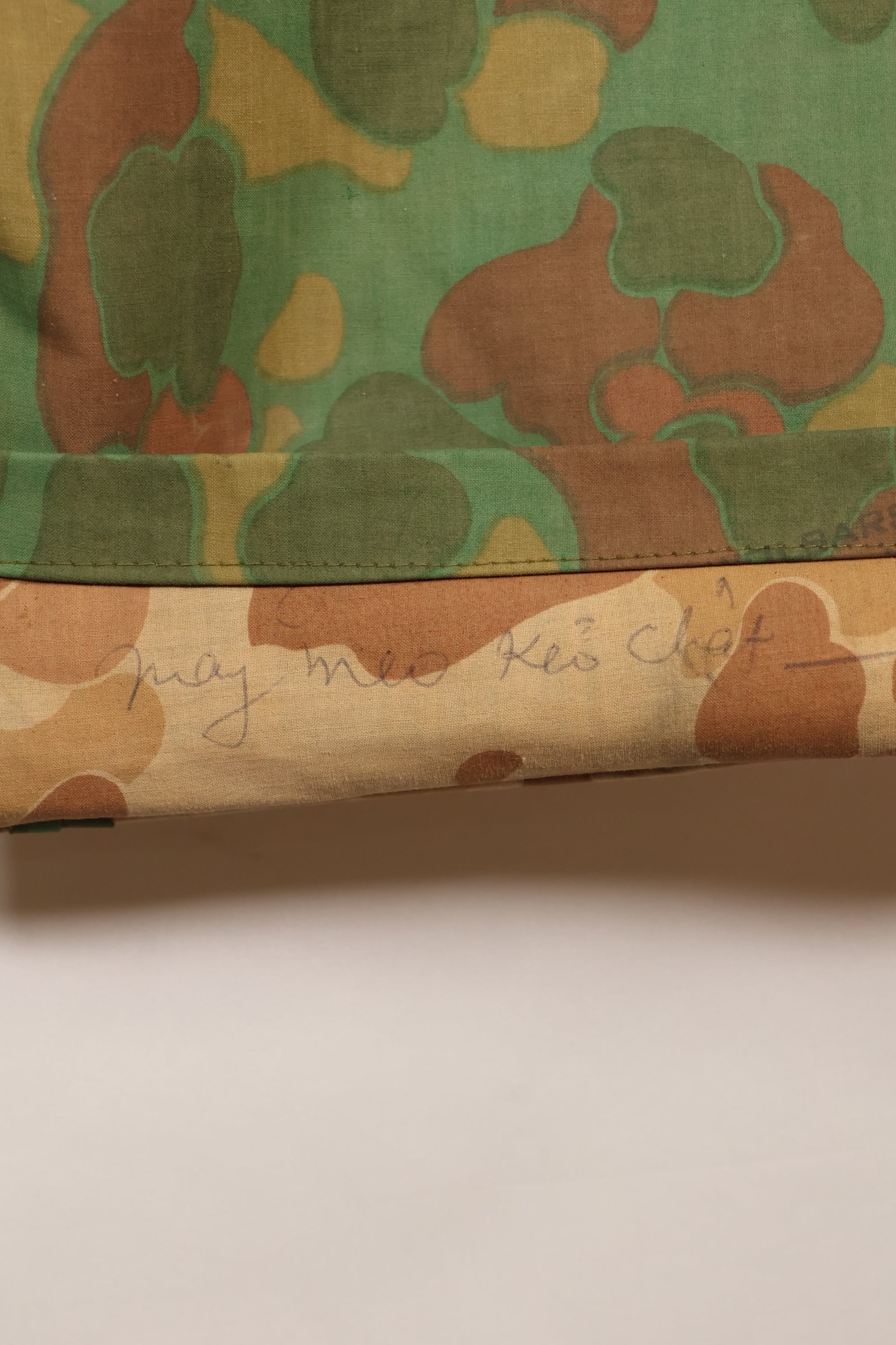 1960年代　個人調達品　アメリカ海兵隊　フロッグスキンポンチョ製　シャツ&パンツセット　南ベトナム製　