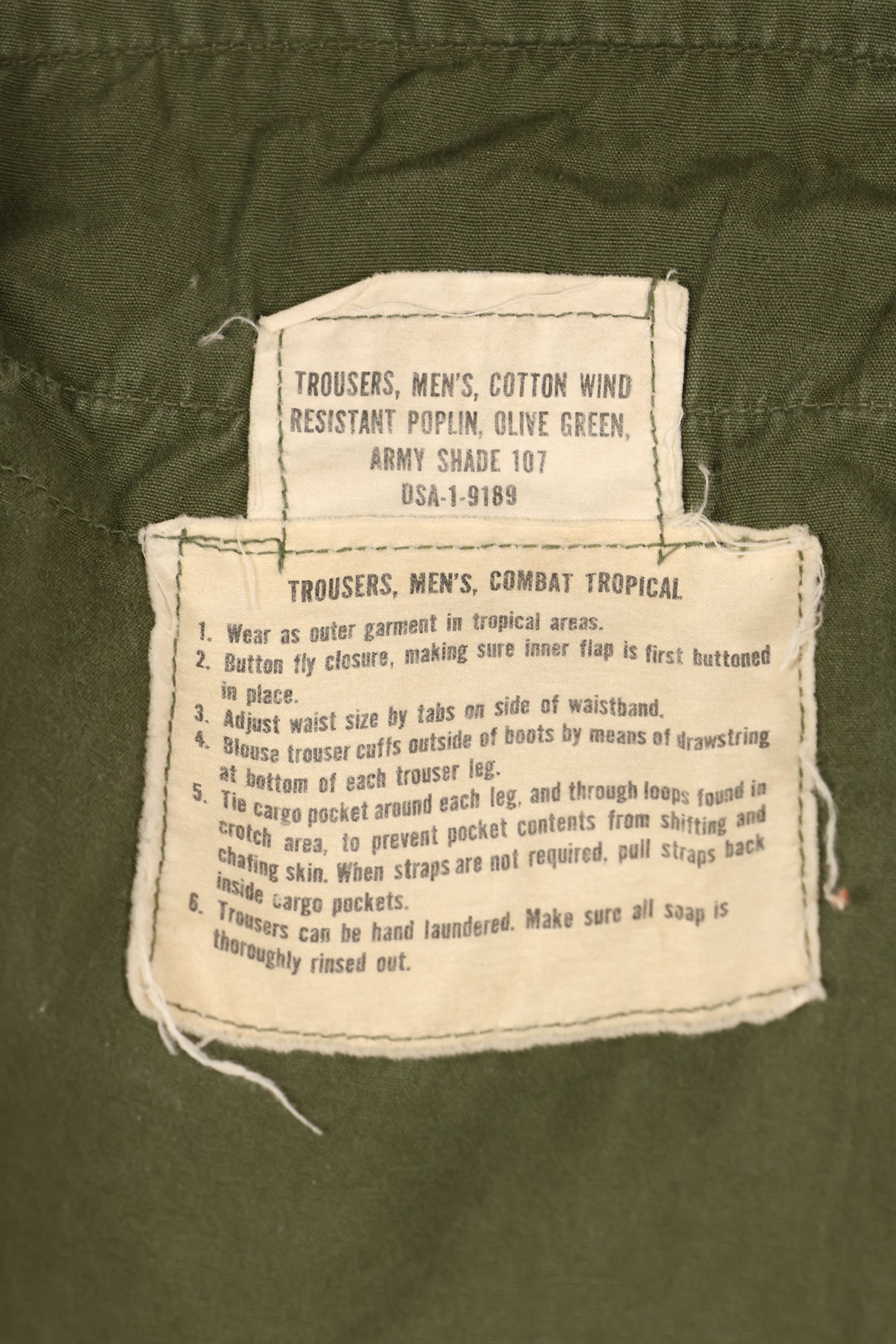 1965年頃　S-R　2nd Model ジャングルファティーグ　パンツ　映画会社放出　中古品