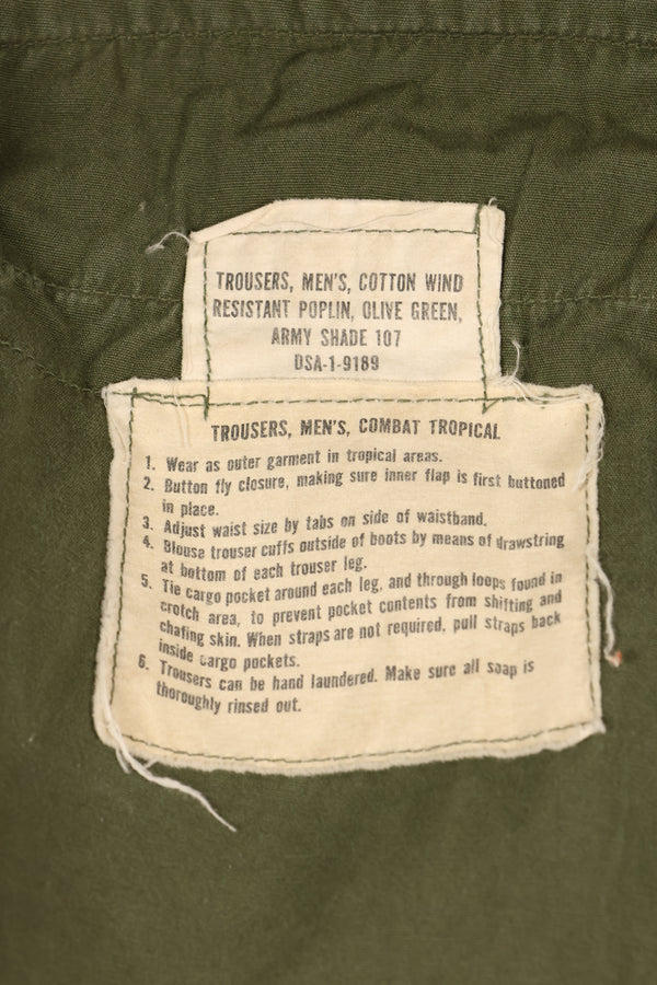1965年頃　S-R　2nd Model ジャングルファティーグ　パンツ　映画会社放出　中古品