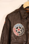 1940年代前半　アメリカ陸軍航空隊　USAAF　A-2　サマーフライトジャケット　中古品　ペイント戦後