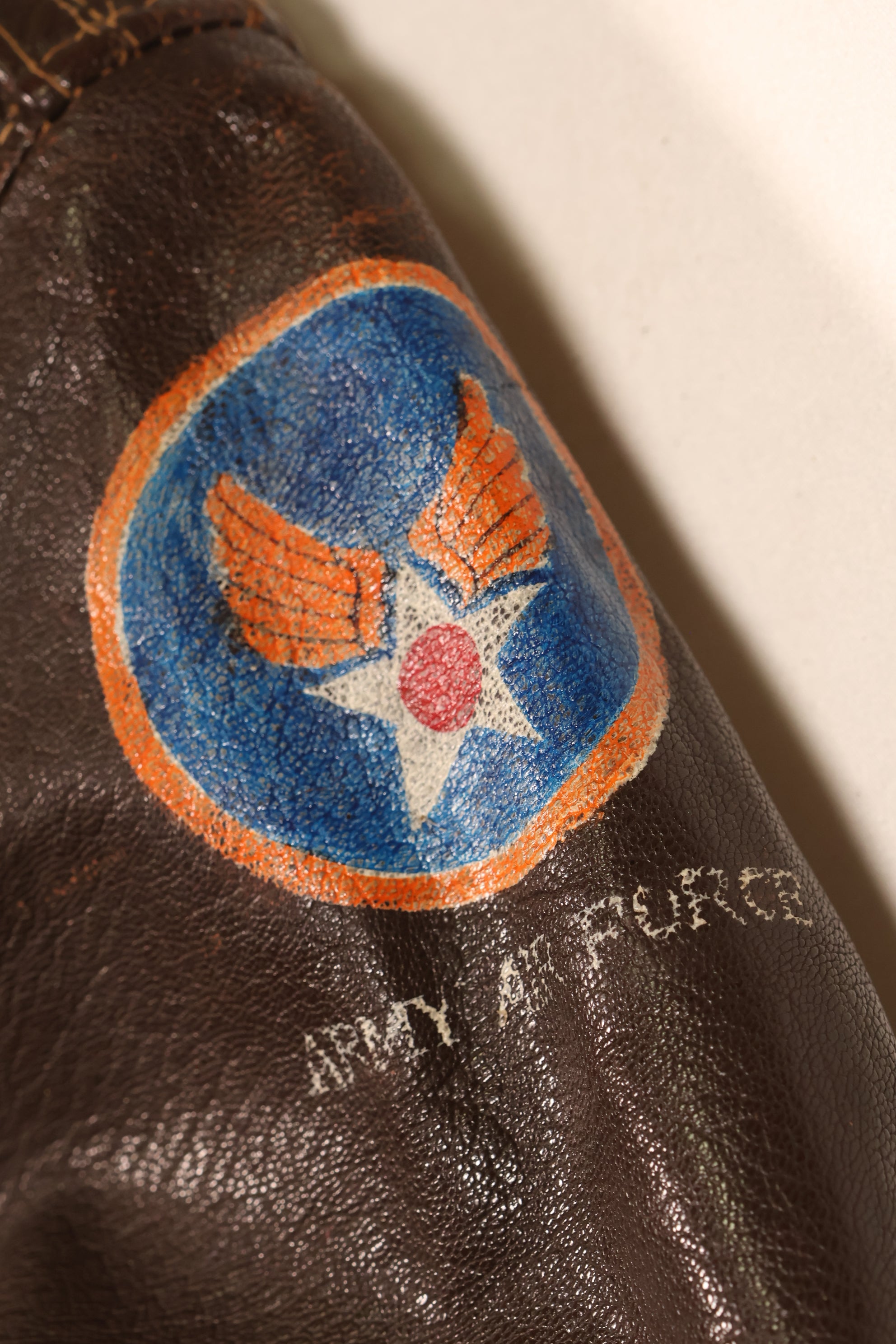1940年代前半　アメリカ陸軍航空隊　USAAF　A-2　サマーフライトジャケット　中古品　ペイント戦後