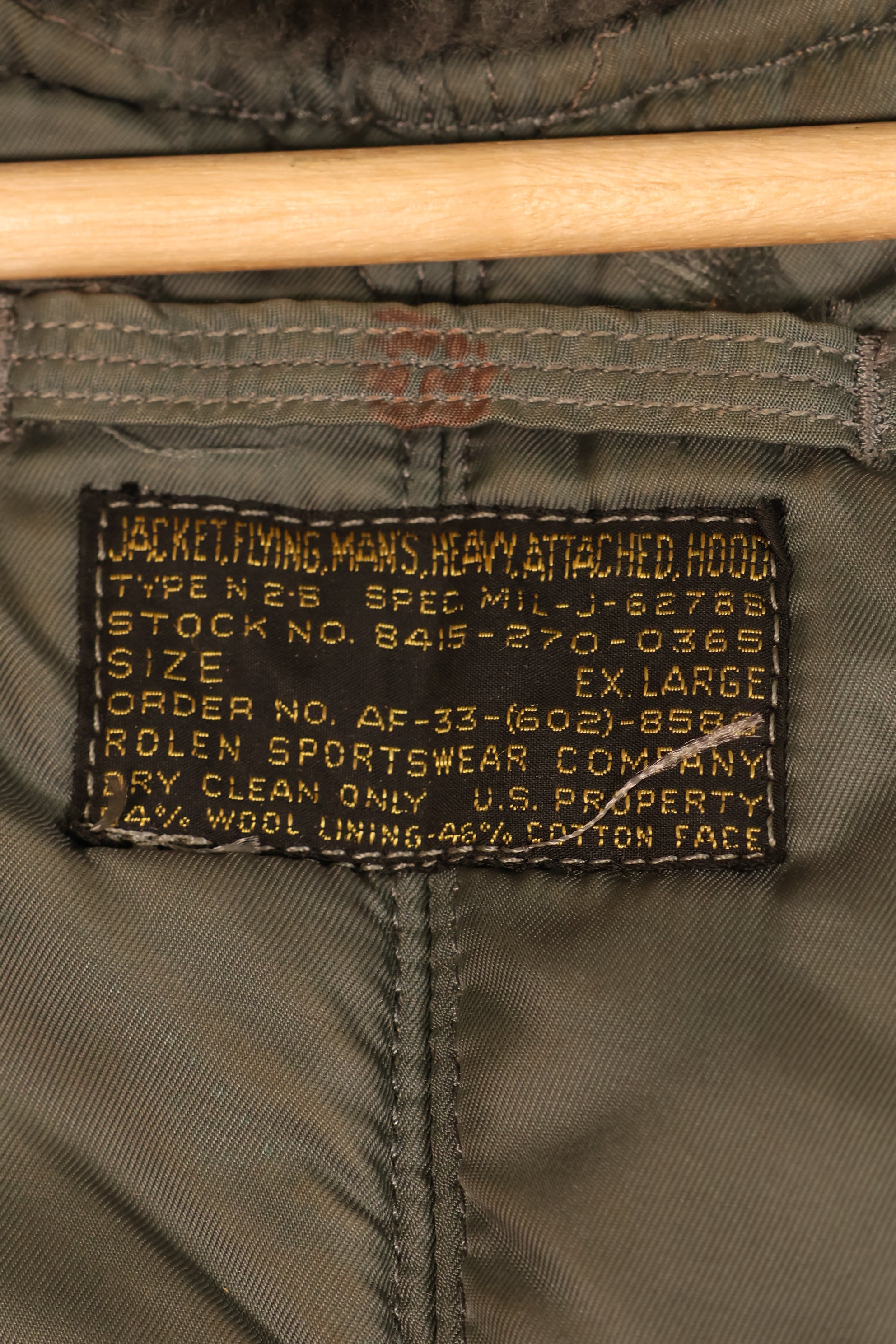 1950年代　EX-LARGE　アメリカ空軍　USAF　N2-B　フライトジャケット　状態良い　中古品