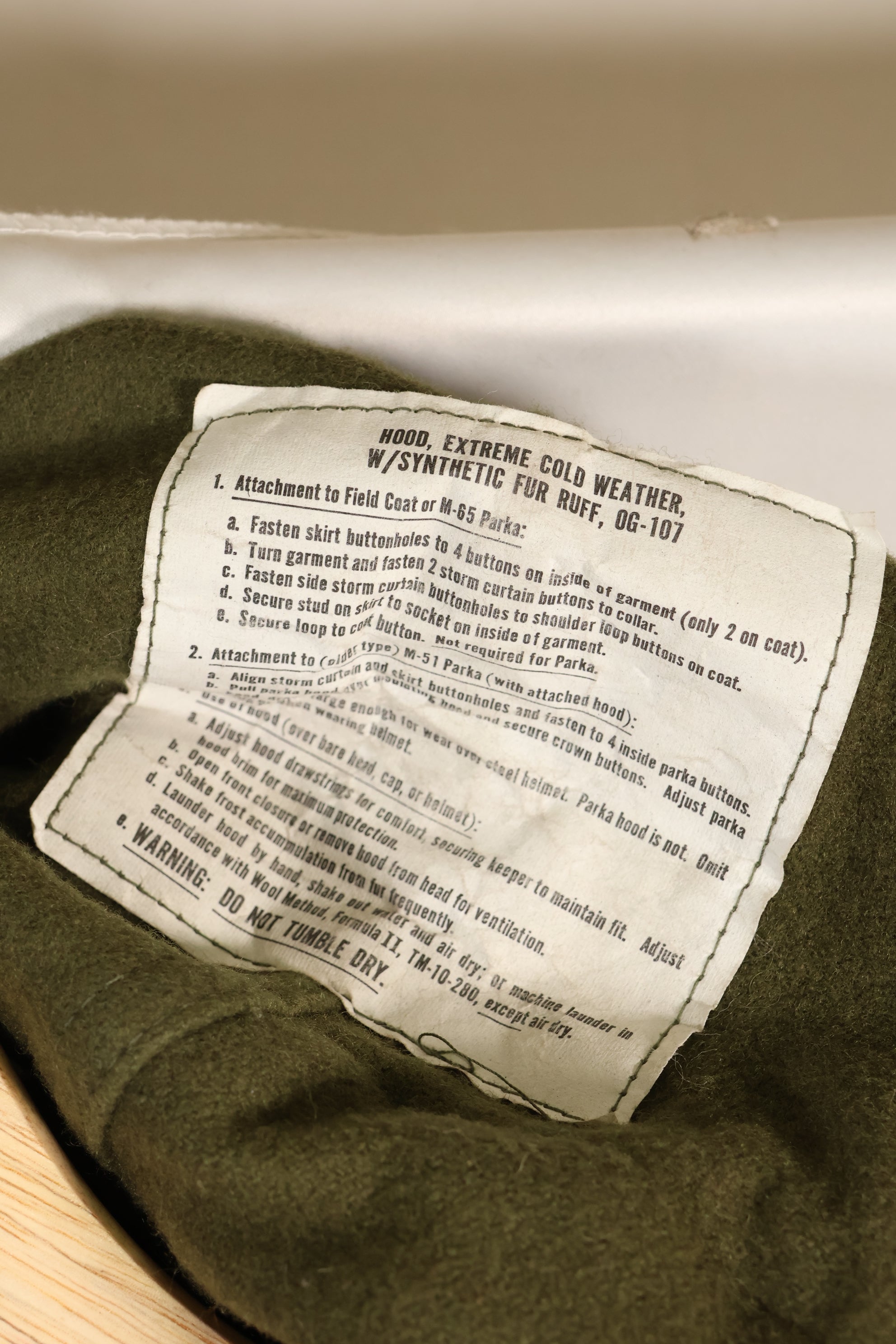 年代ミックス　1972年契約シェル　M-R　M65 フィールドパーカー　セット　M51　ライナー付き　中古品　C