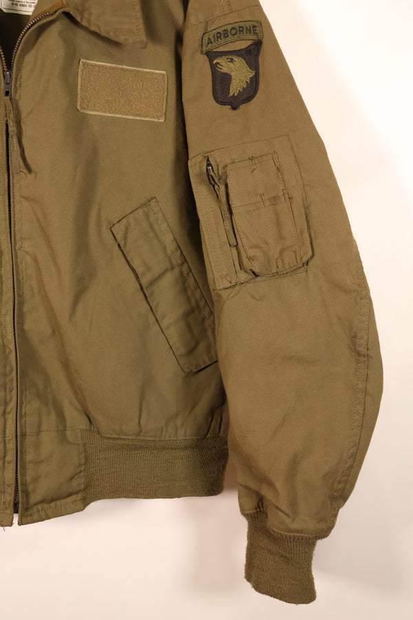 1990年契約　L-R　アメリカ陸軍　パイロット用　ライトウェイトジャケット　フライトジャケット　中古品