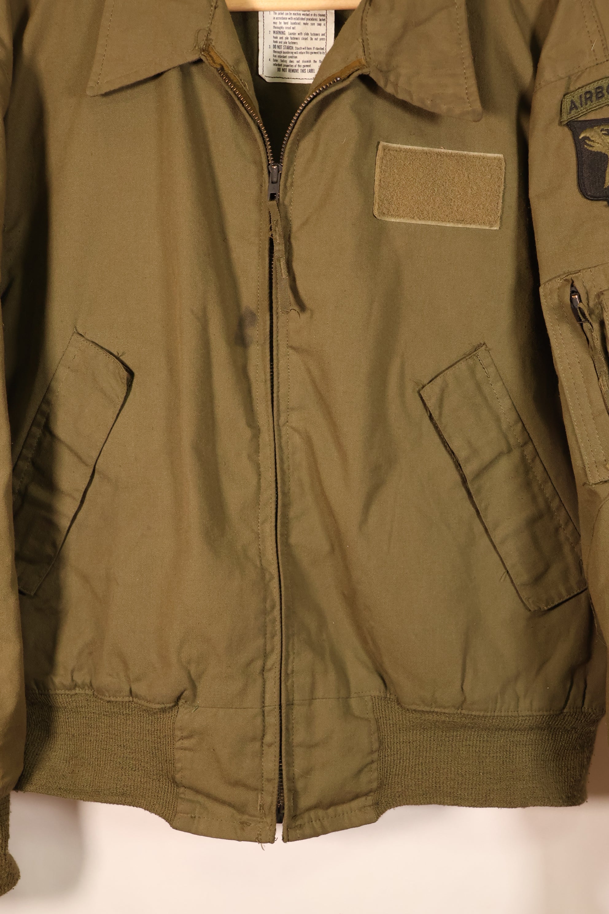 1990年契約　L-R　アメリカ陸軍　パイロット用　ライトウェイトジャケット　フライトジャケット　中古品