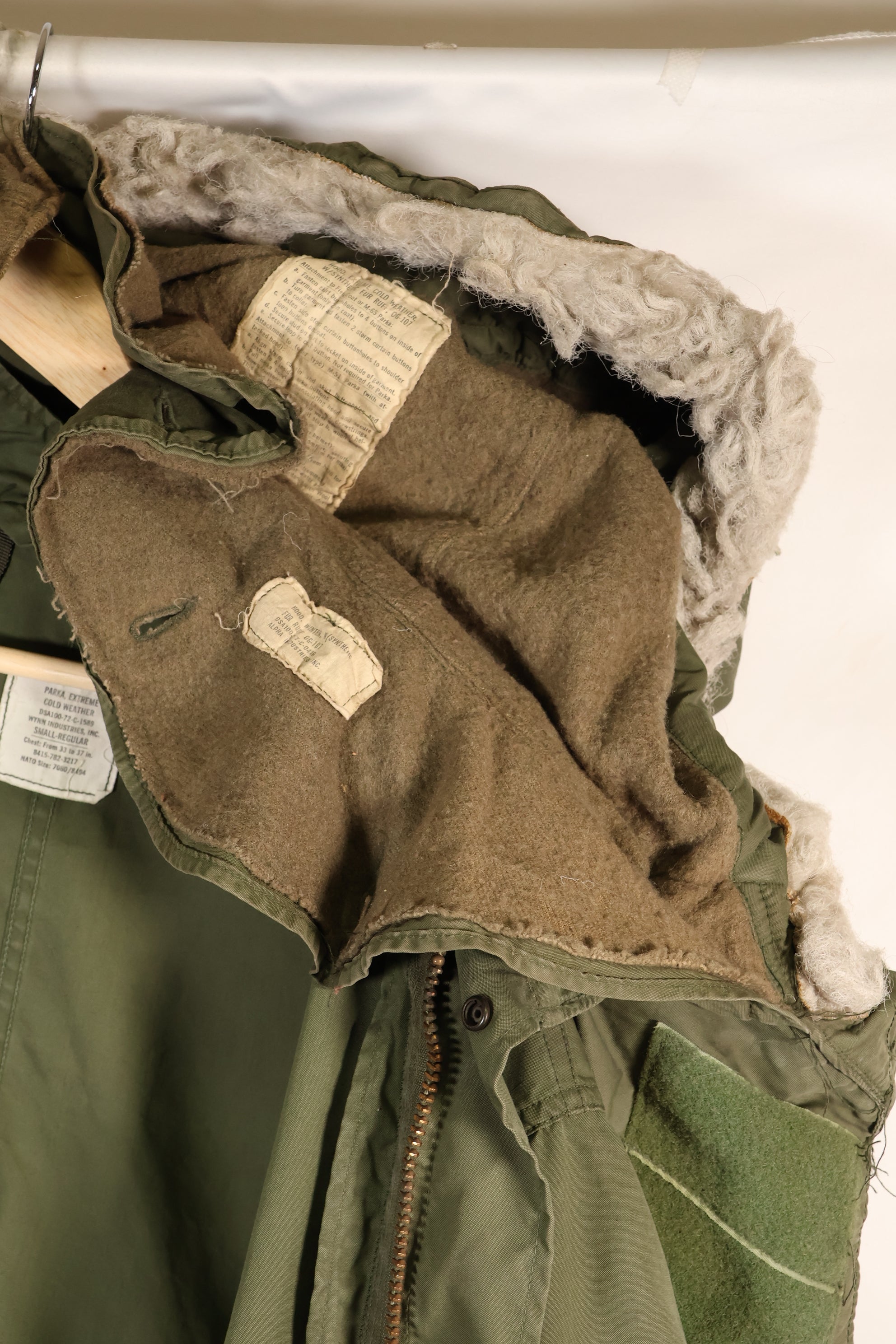 年代ミックス　1972年契約シェル　S-R　M65 フィールドパーカー　セット　M51　ライナー付き　中古品　E