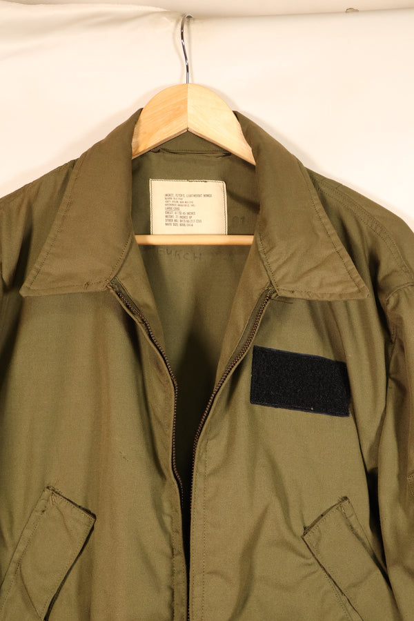 1979年契約　L-L　NOMEX　アメリカ陸軍　パイロット　ライトウェイトジャケット　フライト　ジッパー破損あり　中古品
