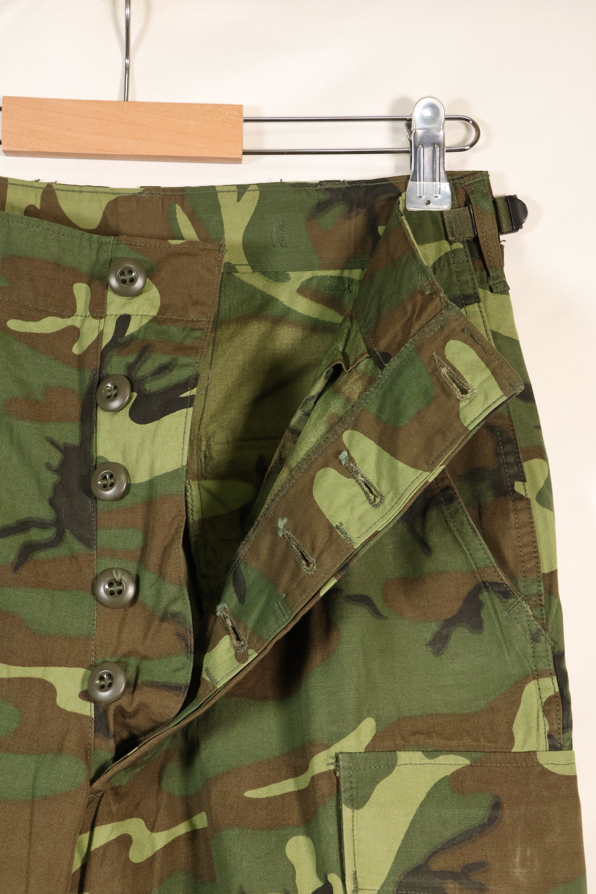 1966年〜67年頃　S-R　アメリカ軍　ERDL迷彩　リーフ迷彩　ジャングルファティーグ パンツ　中古品