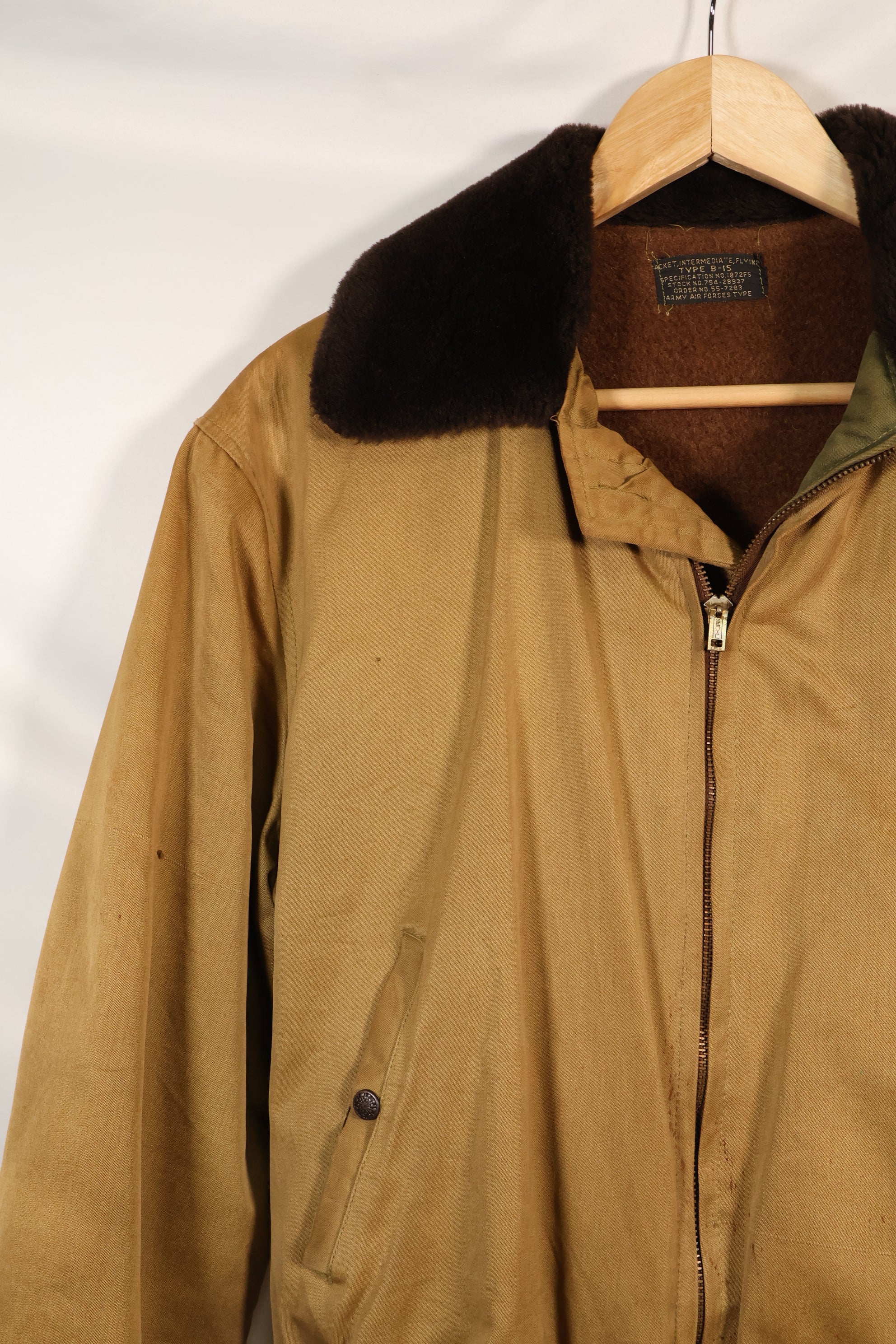 1950年代　アメリカ空軍　B-15　コットン製　フライトジャケット　コマーシャルモデル　中古品
