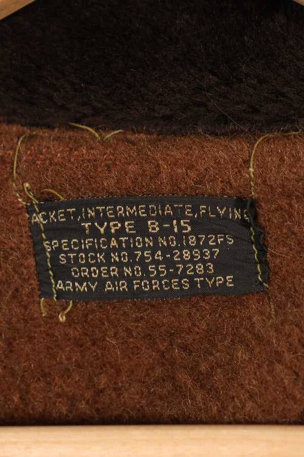 1950年代　アメリカ空軍　B-15　コットン製　フライトジャケット　コマーシャルモデル　中古品