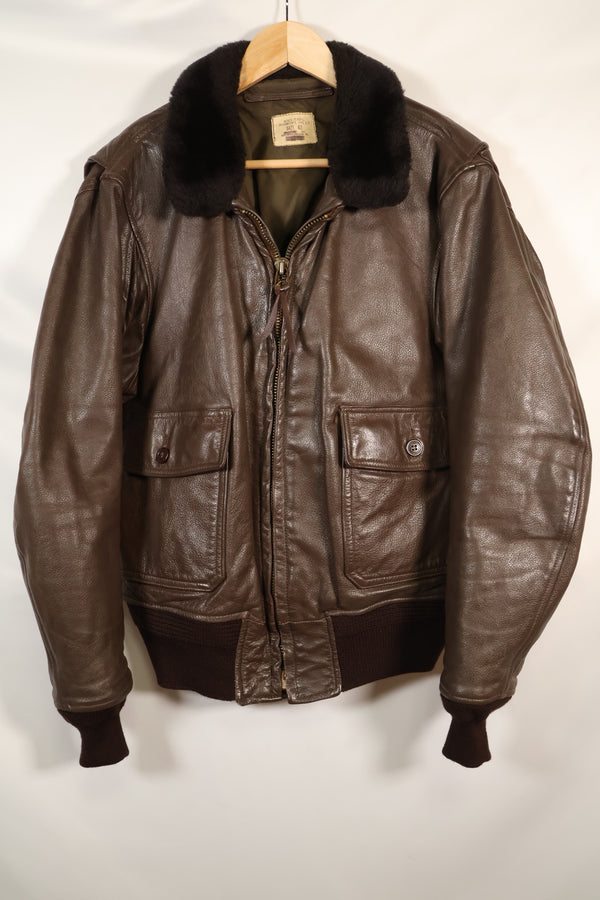 1977年契約　サイズ 42　アメリカ海軍　G-1　フライトジャケット　インターメディエイト　中古品