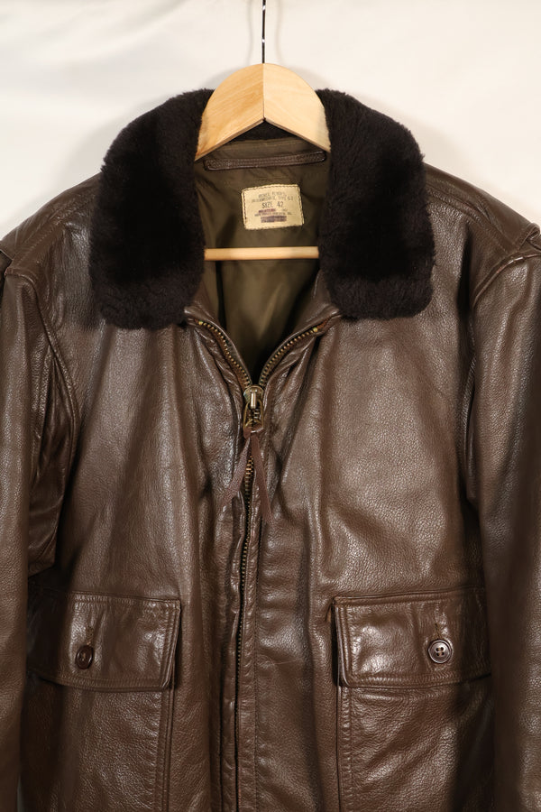 1977年契約　サイズ 42　アメリカ海軍　G-1　フライトジャケット　インターメディエイト　中古品