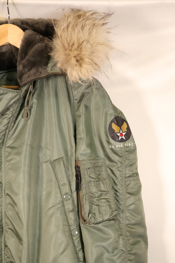 1963年契約　LARGE　アメリカ空軍　USAF　N3-B　寒冷地用エアクルージャケット　状態良い　中古品
