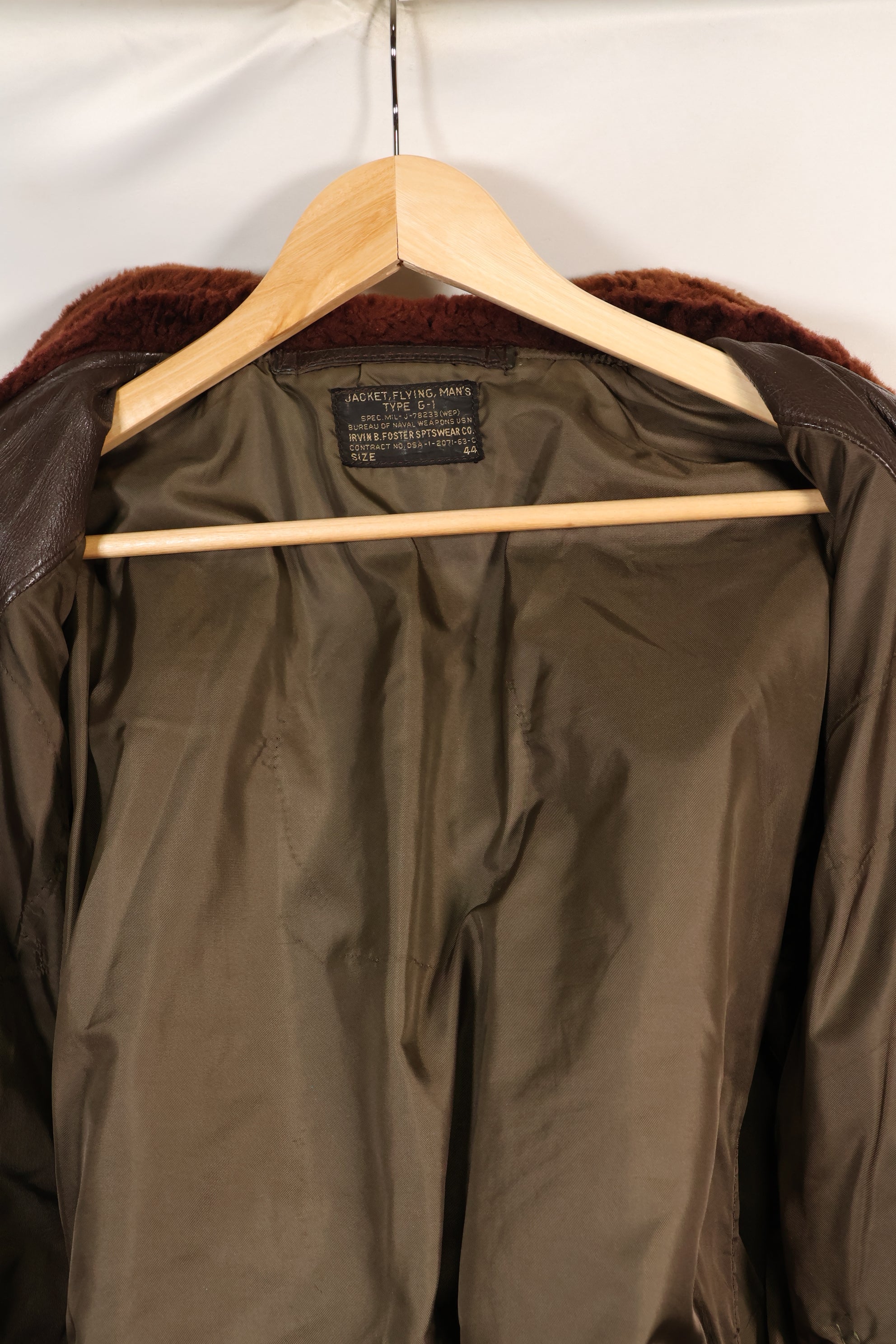 1963年契約　サイズ 44　アメリカ海軍　G-1　フライトジャケット　インターメディエイト　中古品