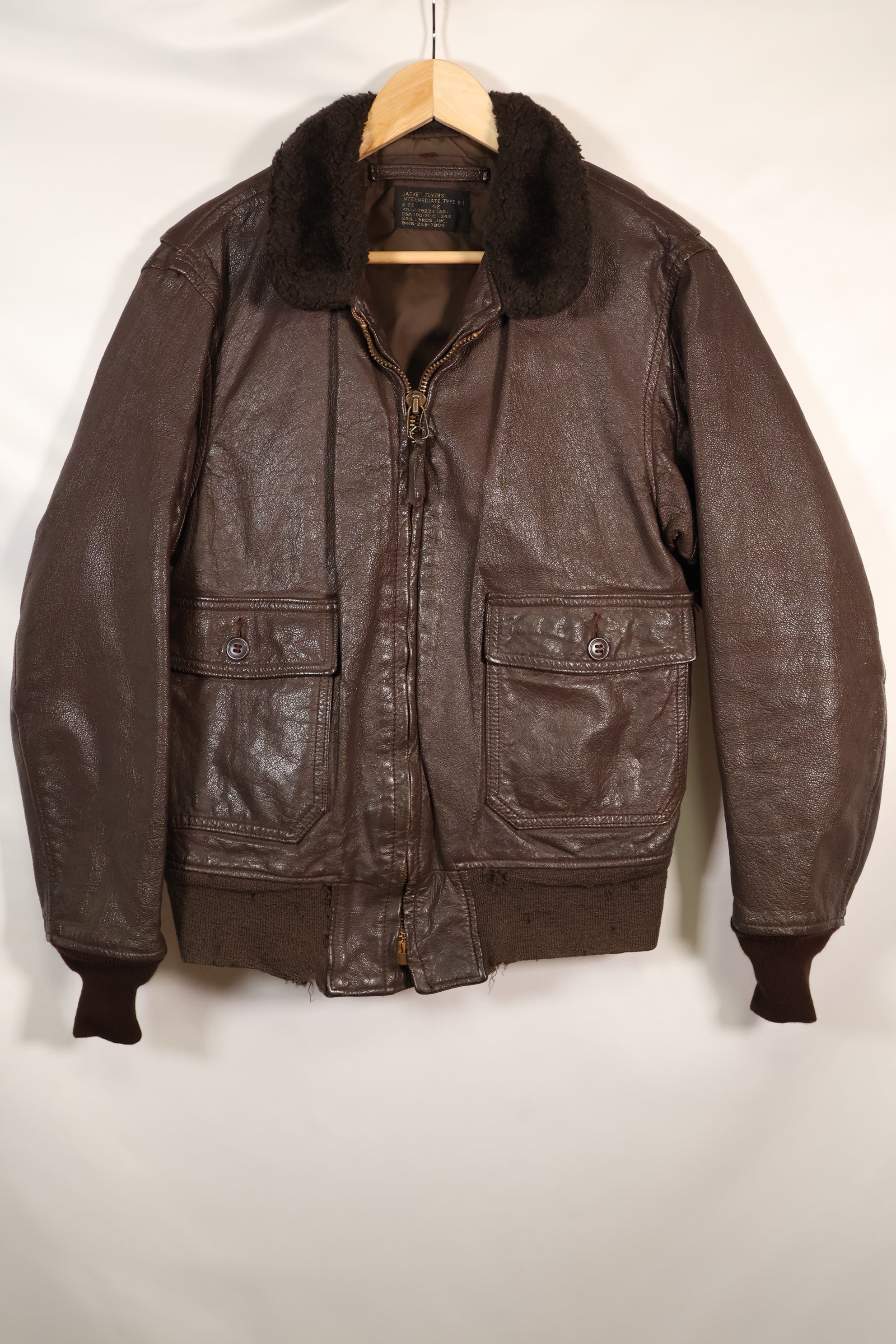 1971年契約　サイズ 42　アメリカ海軍　G-1　フライトジャケット　インターメディエイト　中古品