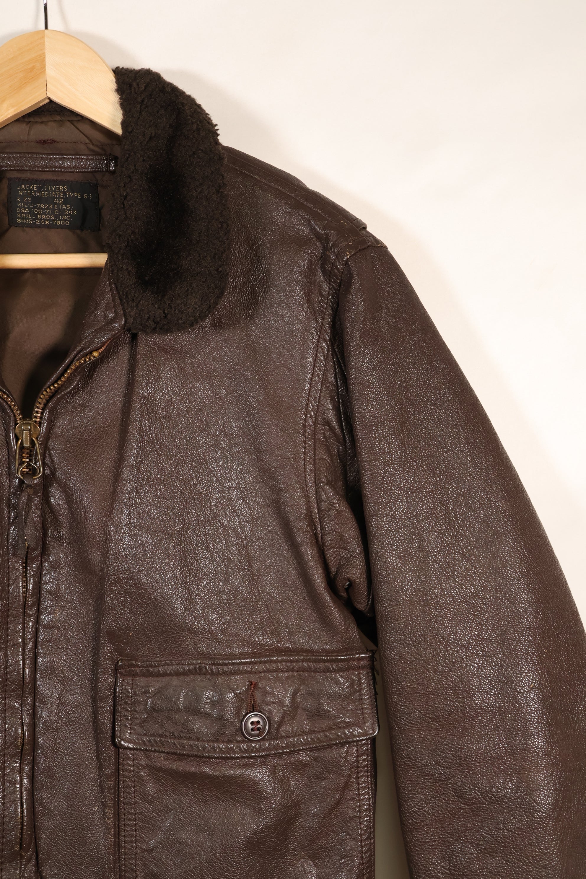 1971年契約　サイズ 42　アメリカ海軍　G-1　フライトジャケット　インターメディエイト　中古品