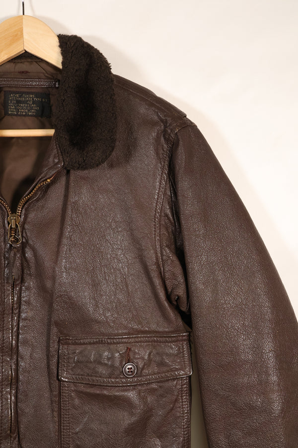 1971年契約　サイズ 42　アメリカ海軍　G-1　フライトジャケット　インターメディエイト　中古品