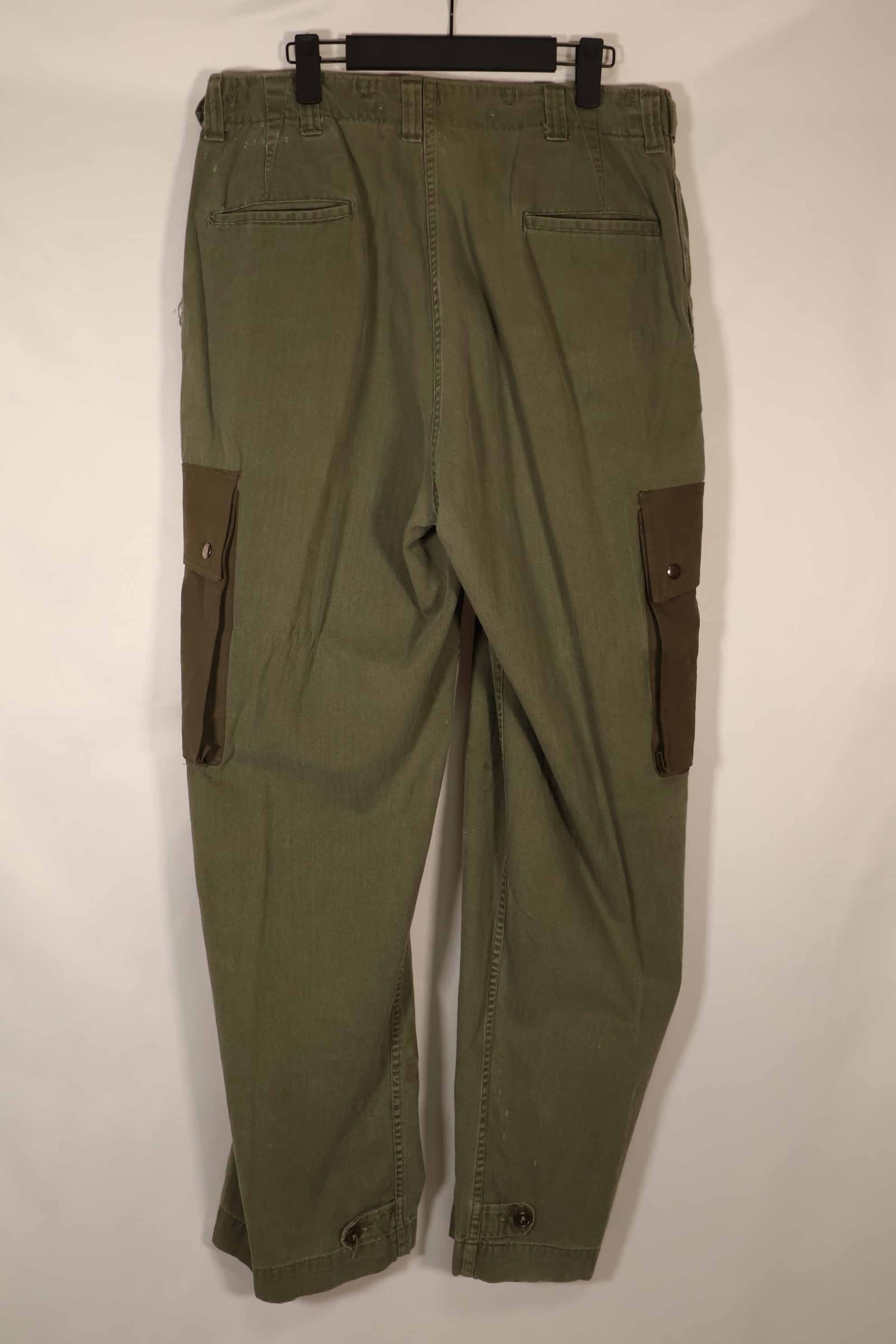 実物　1940年代〜50年代　アメリカ陸軍　HBTパンツ　改造ポケット　中古品