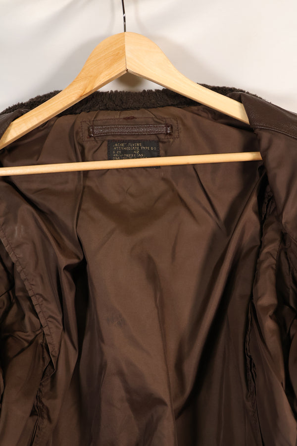 1971年契約　サイズ 42　アメリカ海軍　G-1　フライトジャケット　インターメディエイト　中古品