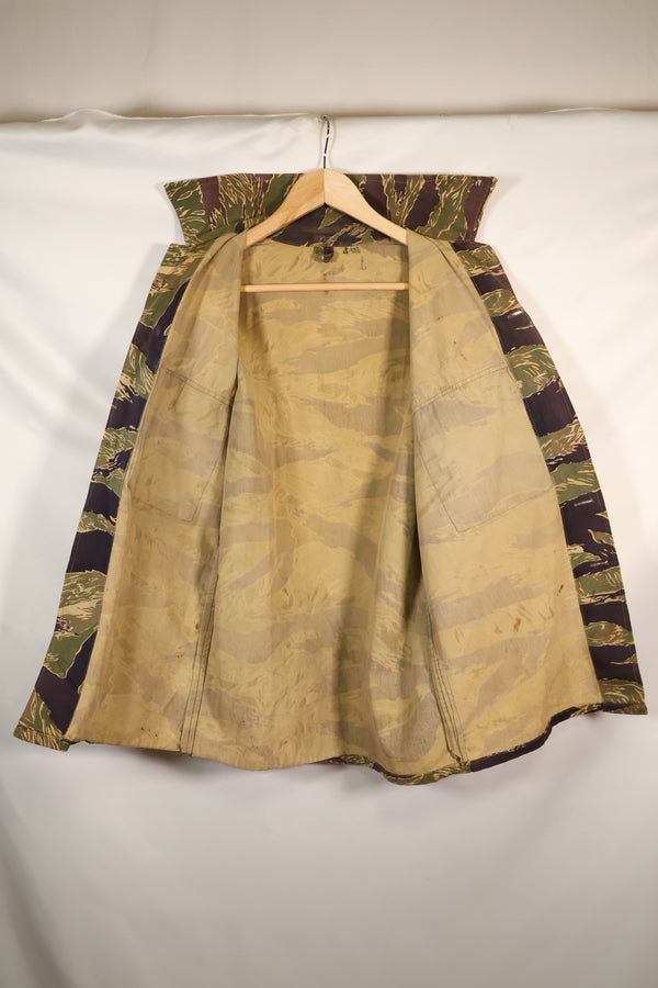 1960年代中頃　USカット　LARGE　沖縄タイガー　タイガーストライプ　シャツ　退色あり　中古品