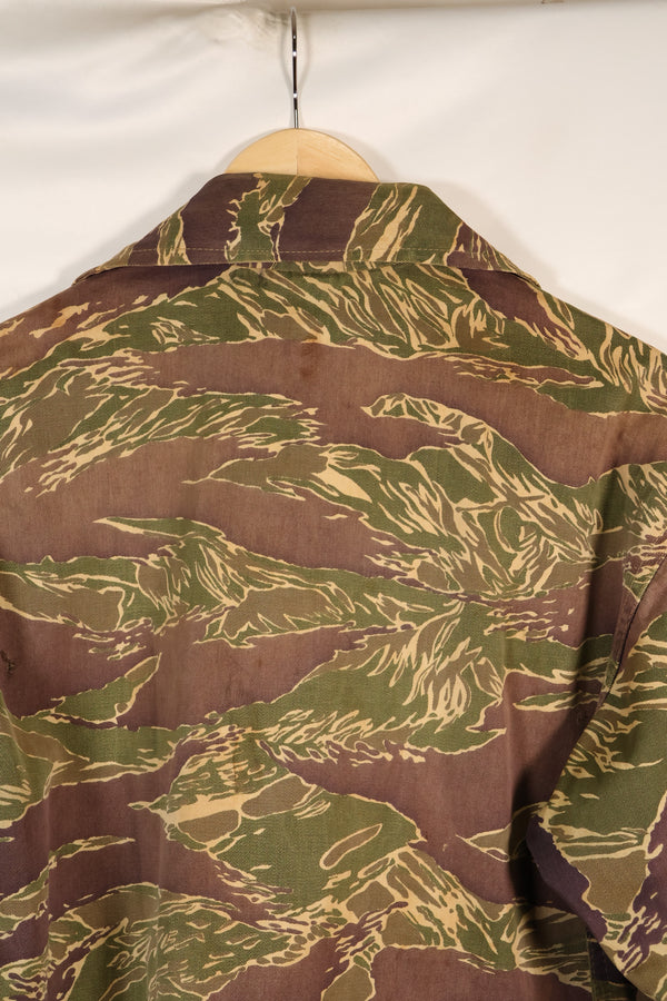 1960年代中頃　USカット　LARGE　沖縄タイガー　タイガーストライプ　シャツ　退色あり　中古品