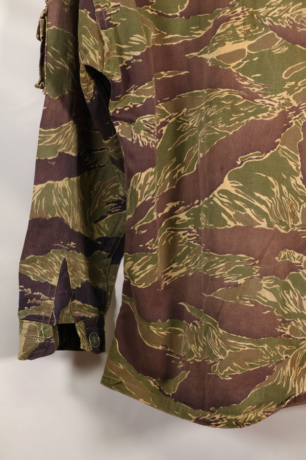 1960年代中頃　USカット　LARGE　沖縄タイガー　タイガーストライプ　シャツ　退色あり　中古品