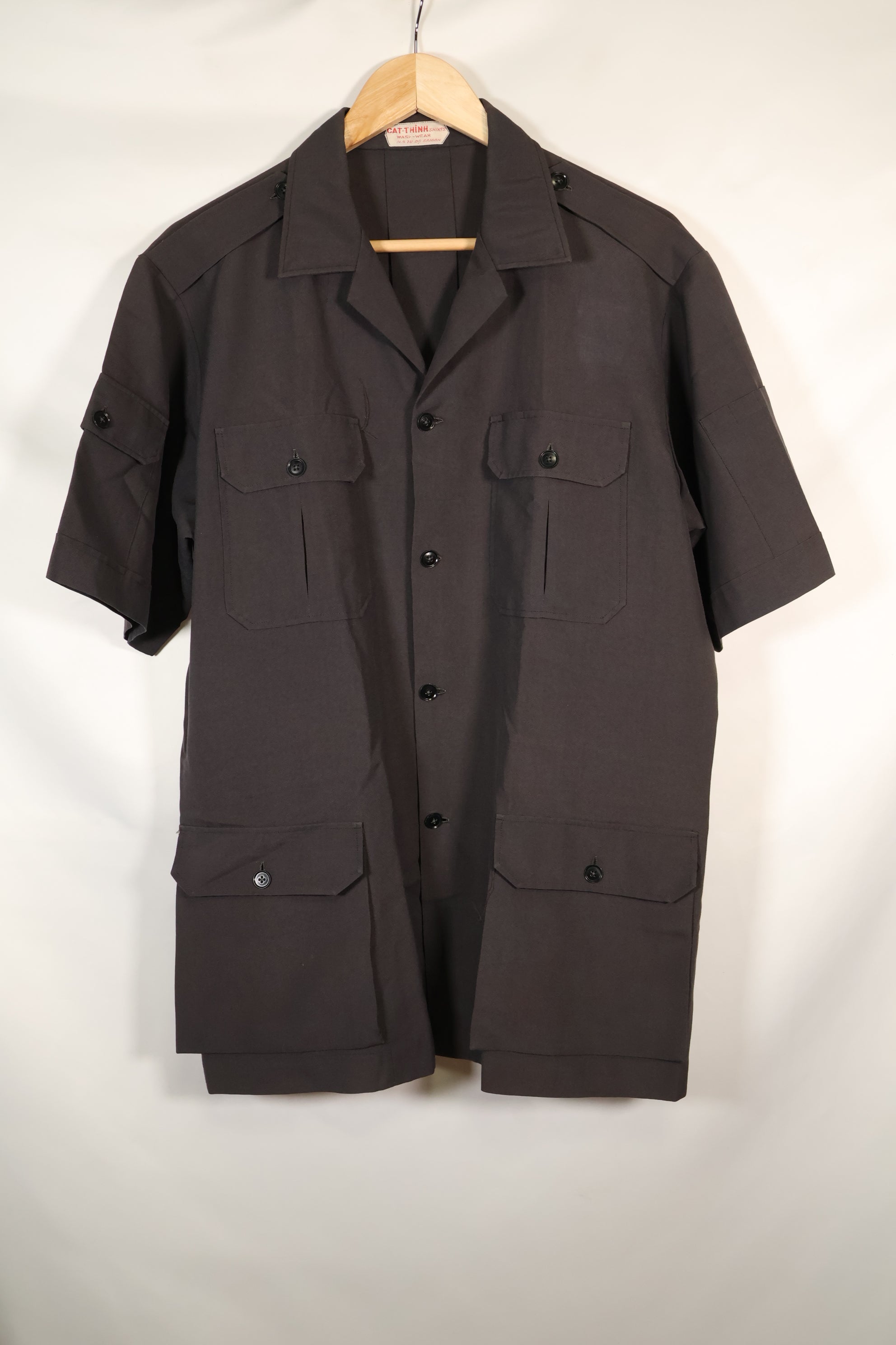 1960年代製　サイゴンテイラーメイド　ブラックサファリジャケット　パンツセット　