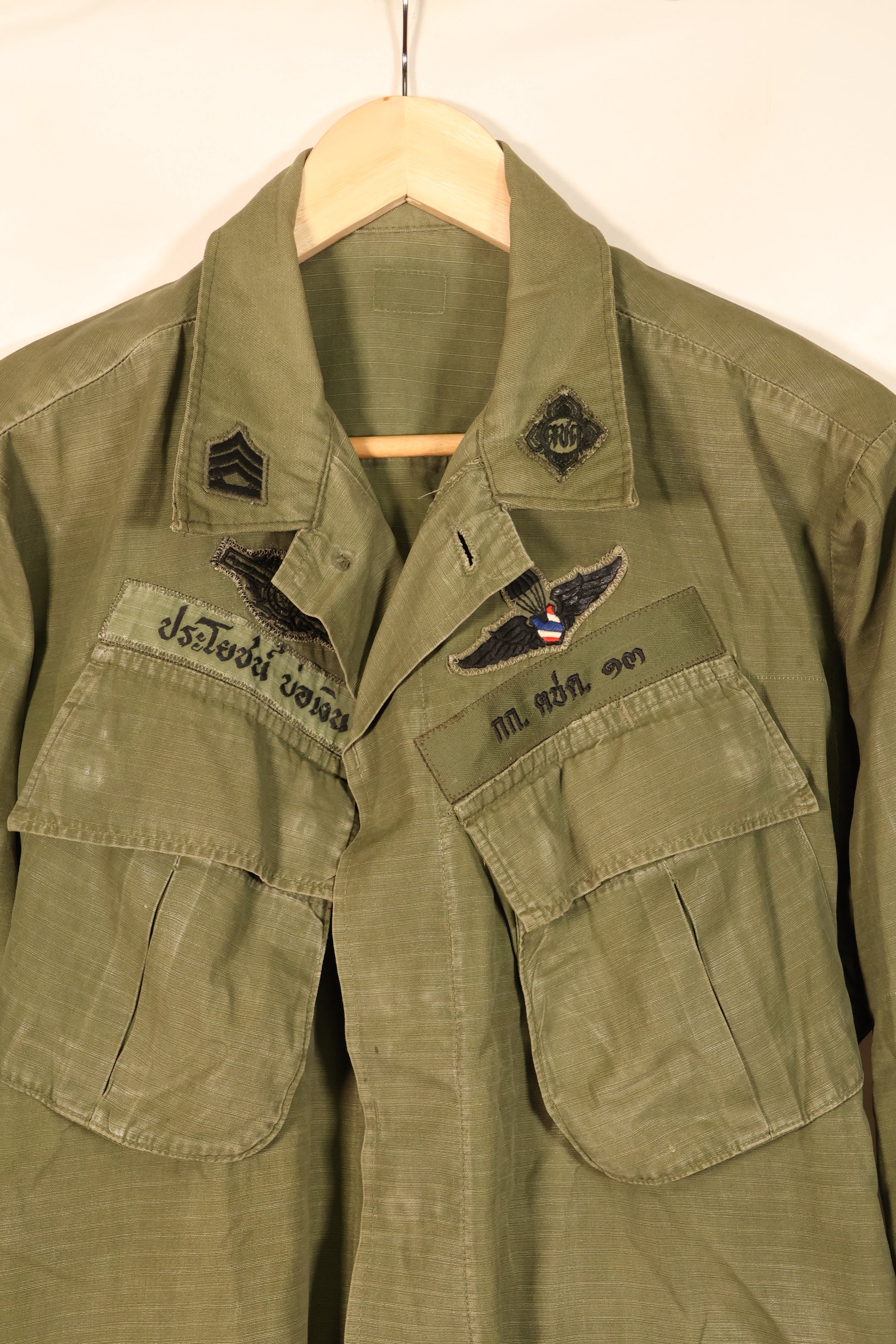 1970年契約　推定S-R　4th Model ジャングルファティーグ　ジャケット　タイ軍パッチ　中古品