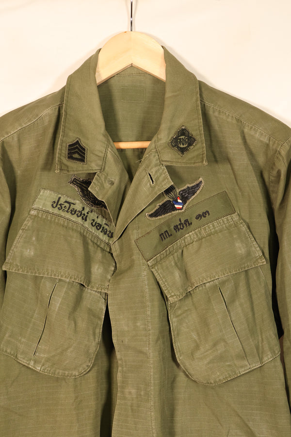 1970年契約　推定S-R　4th Model ジャングルファティーグ　ジャケット　タイ軍パッチ　中古品