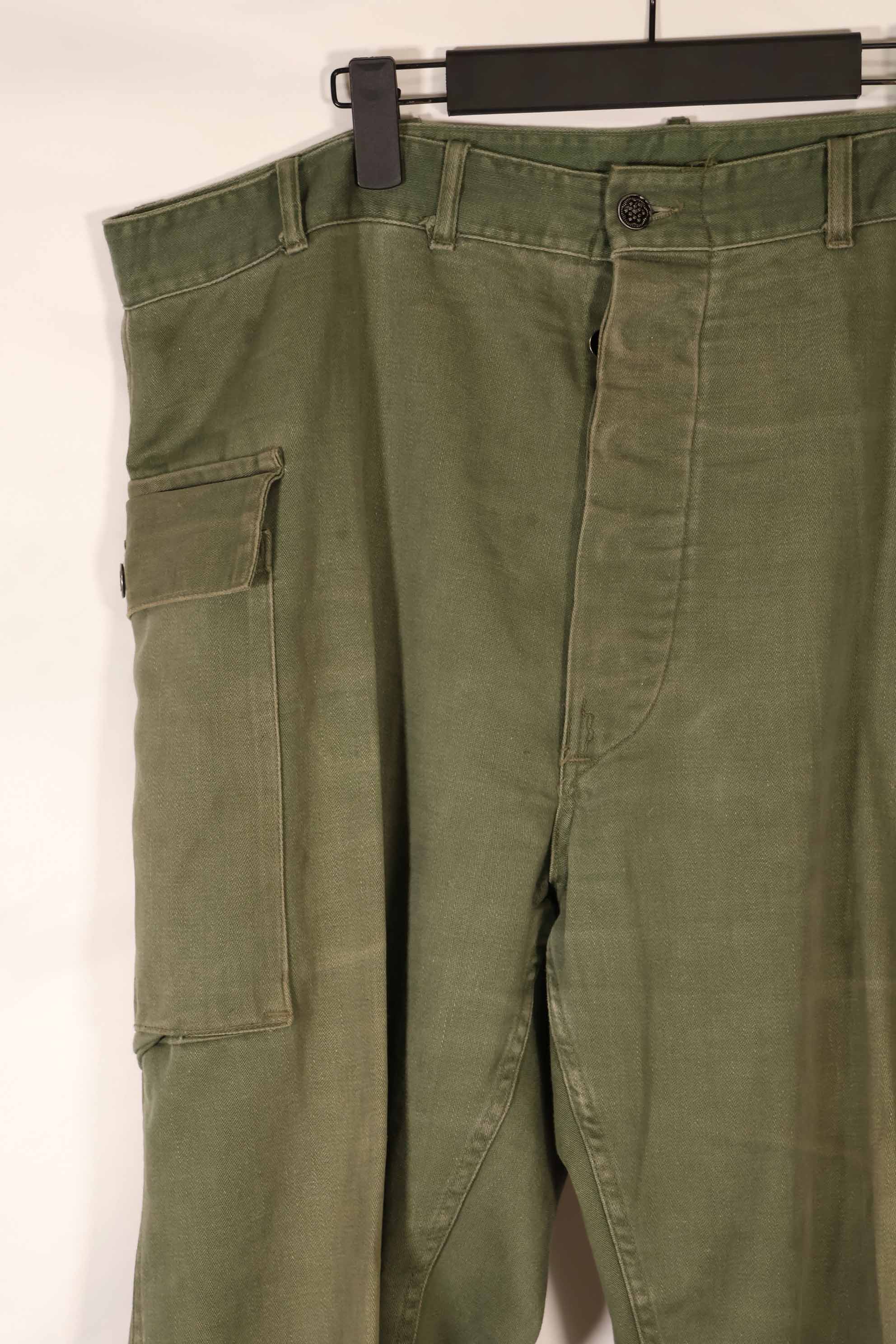 実物　1940年代〜50年代　アメリカ陸軍　M43 パンツカット　コットンパンツ　中古品