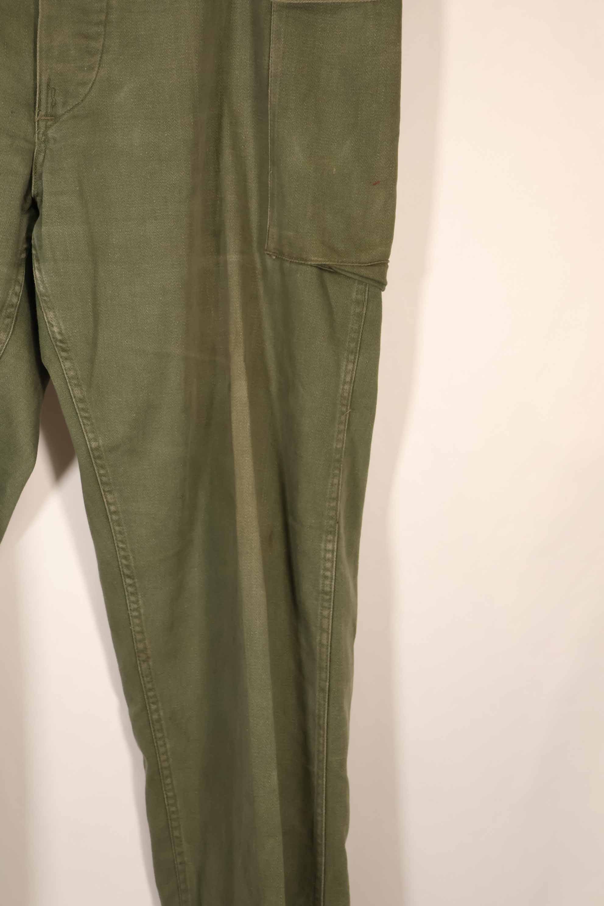 実物　1940年代〜50年代　アメリカ陸軍　M43 パンツカット　コットンパンツ　中古品