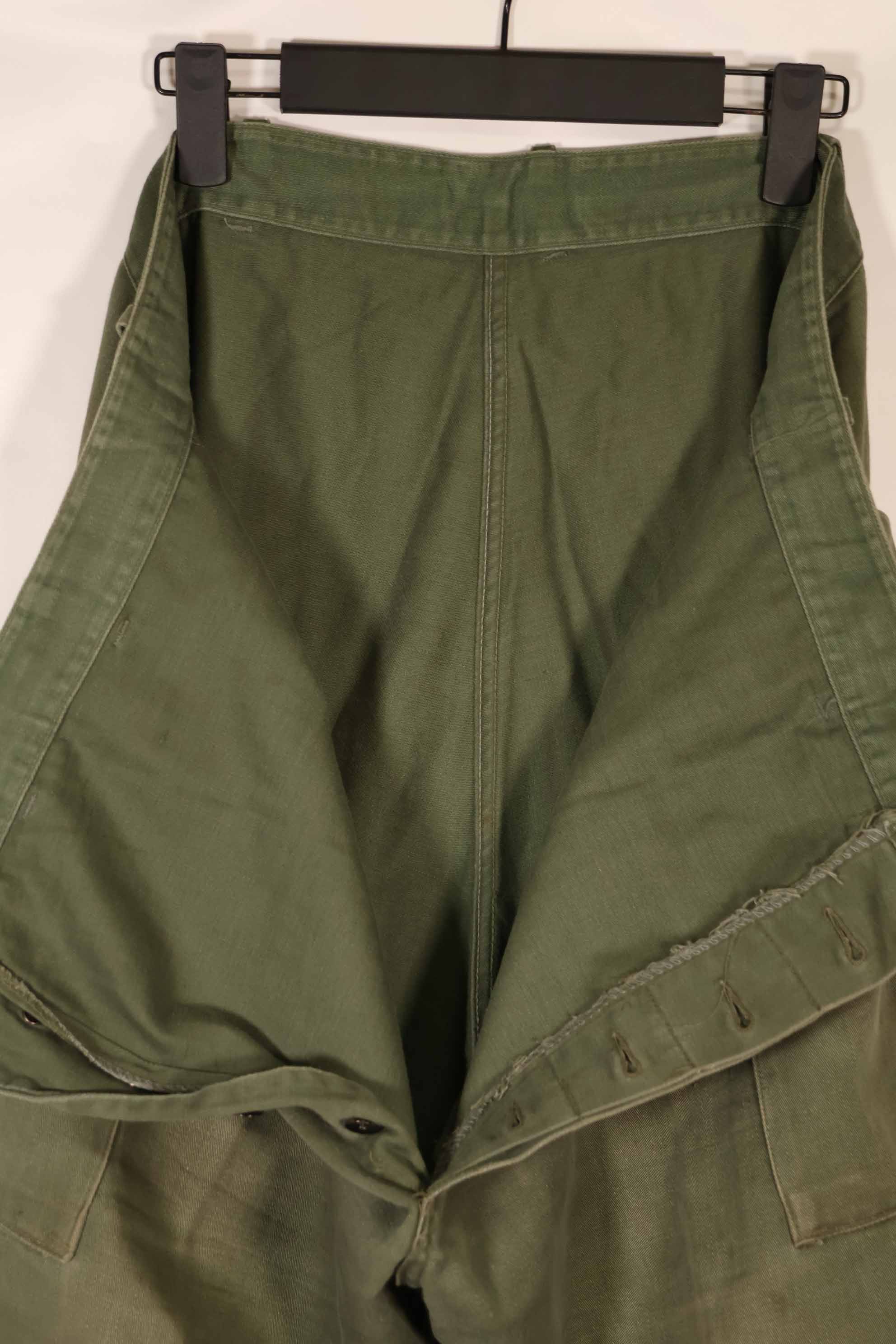 実物　1940年代〜50年代　アメリカ陸軍　M43 パンツカット　コットンパンツ　中古品