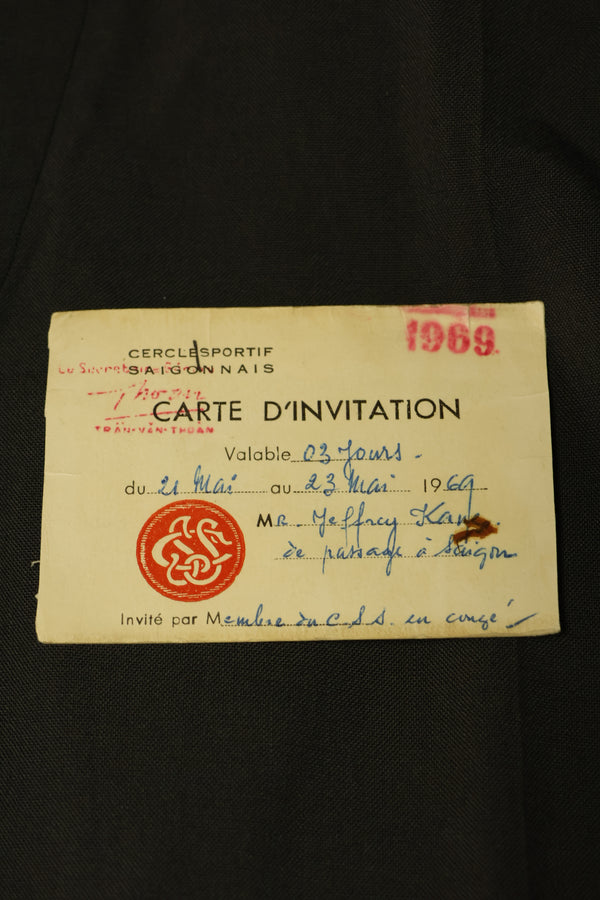 1960年代製　サイゴンテイラーメイド　ブラックサファリジャケット　パンツセット　