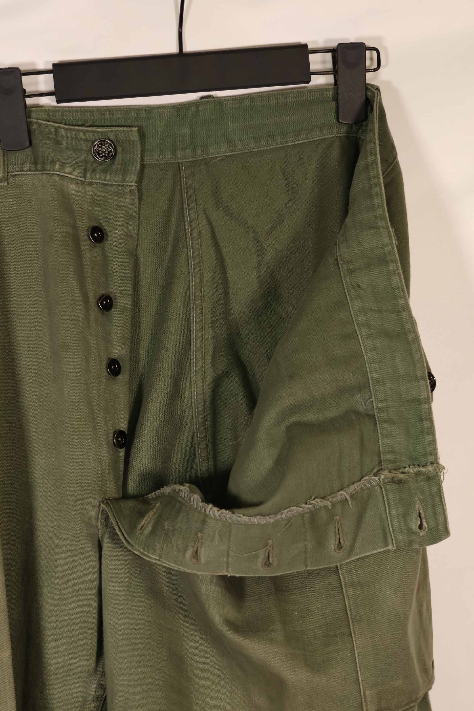 実物　1940年代〜50年代　アメリカ陸軍　M43 パンツカット　コットンパンツ　中古品