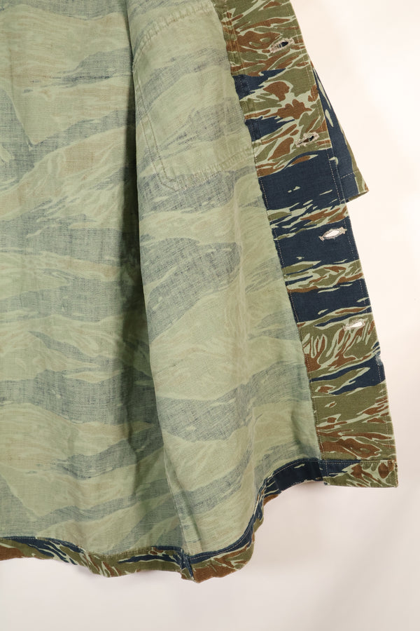 1970年代中頃　タイ製　シルバータイガー　ハーフスリーブシャツ　タイガーストライプ　中古品