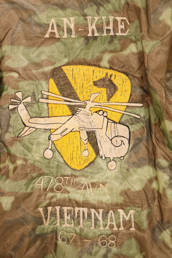 1967-68年　アメリカ陸軍　第一騎兵師団　AN-KHE 478TH AVN　ツアージャケット　ベトジャン　中古品