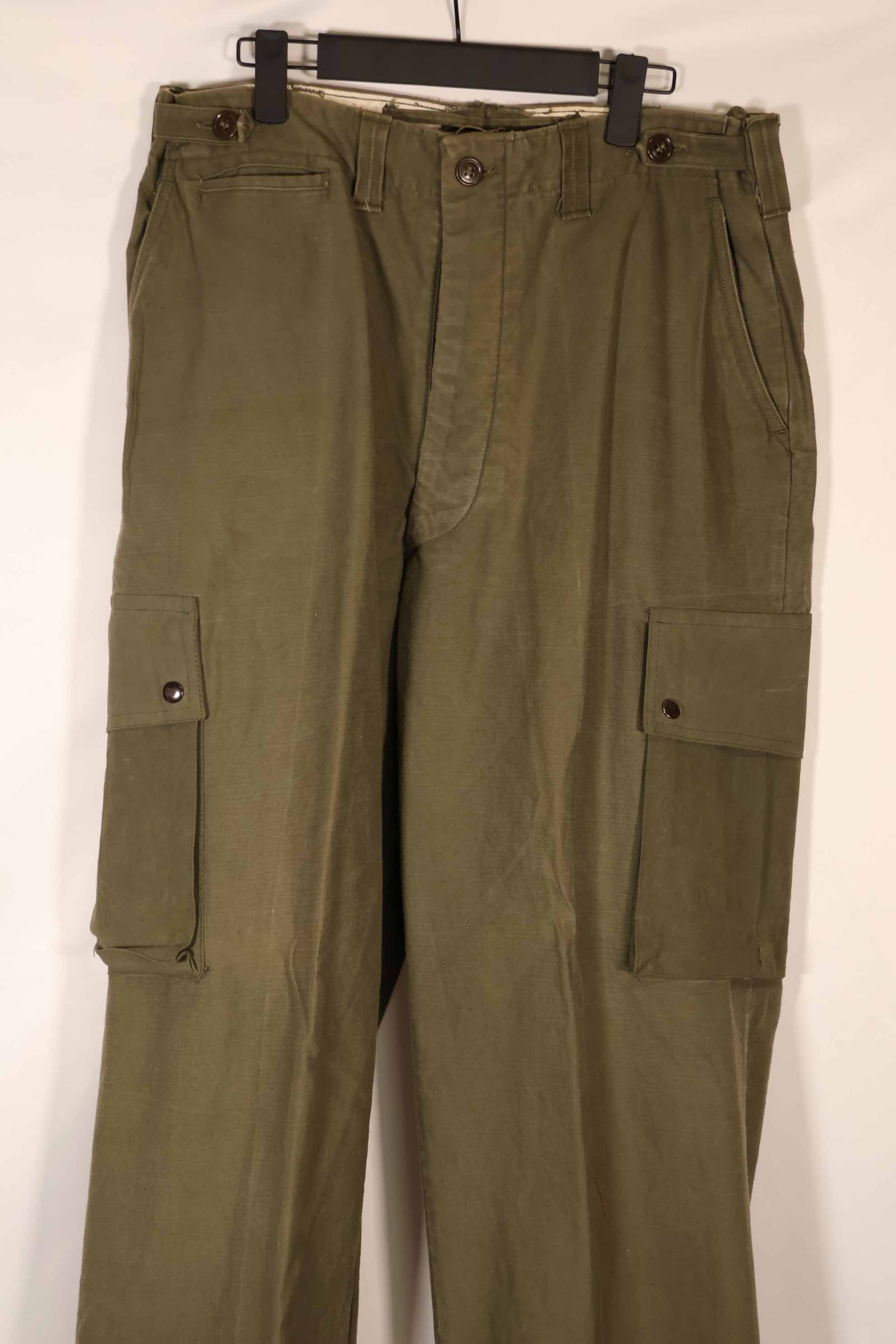 実物　1940〜50年代　アメリカ軍　M45　コットンフィールドパンツ　中古品