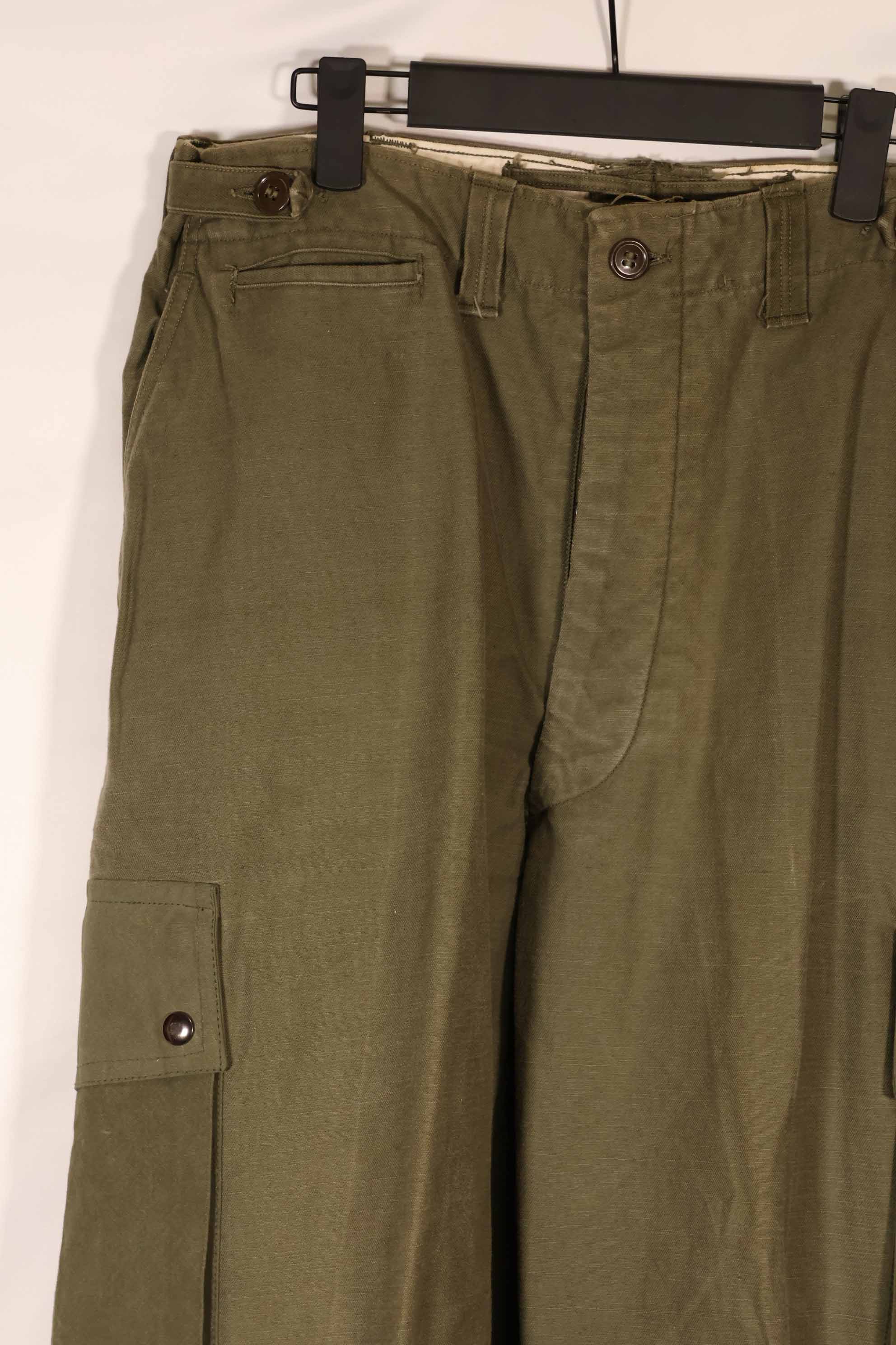 実物　1940〜50年代　アメリカ軍　M45　コットンフィールドパンツ　中古品