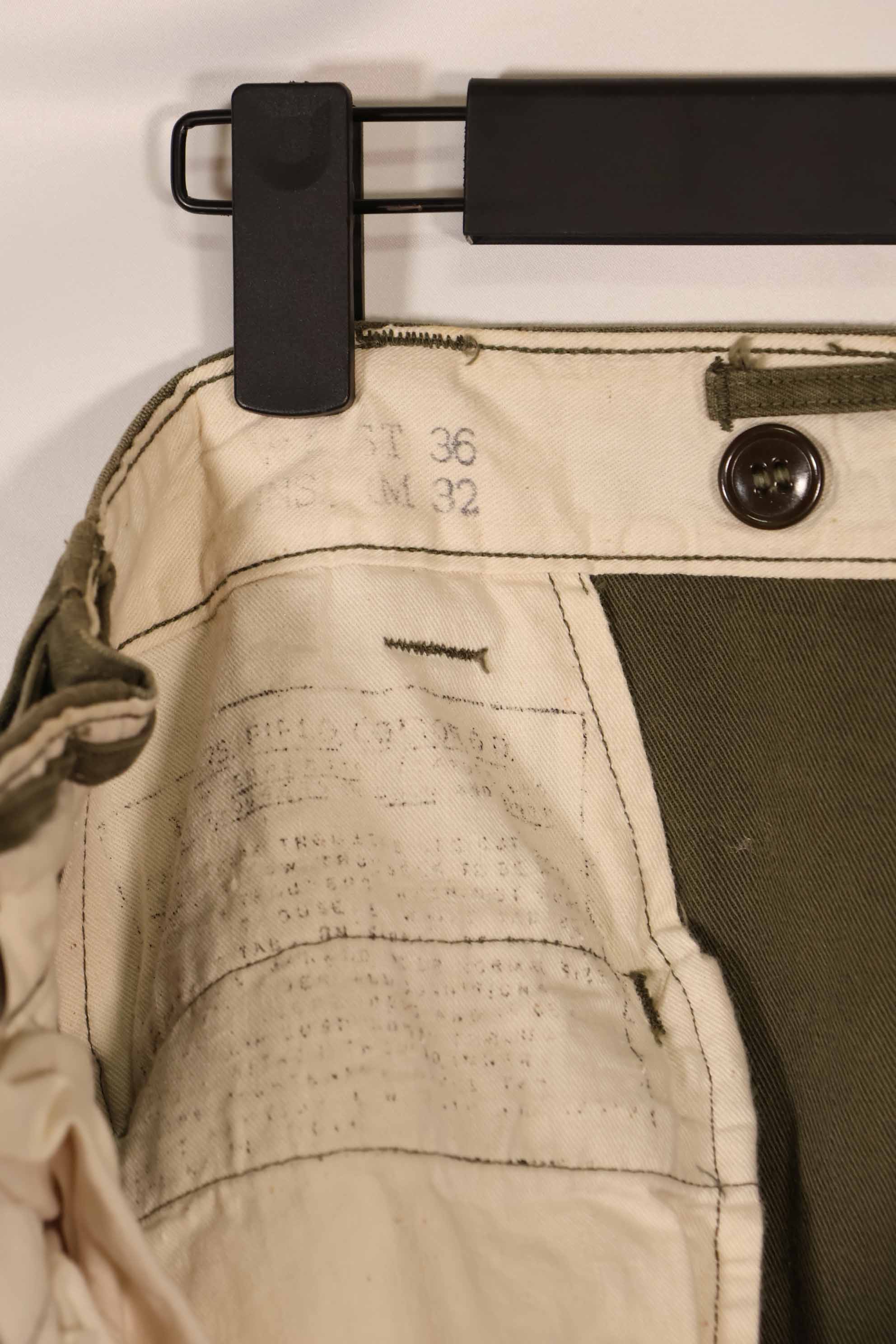 実物　1940〜50年代　アメリカ軍　M45　コットンフィールドパンツ　中古品